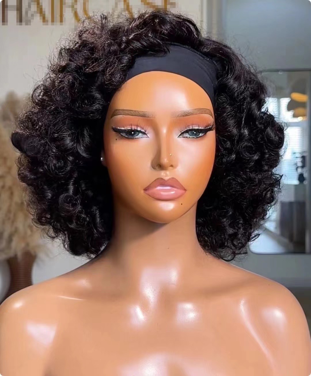 Short Curly Human Hair Wig