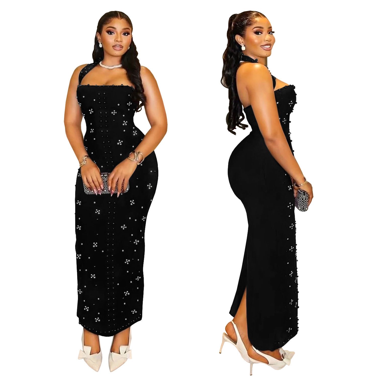 Elegant Sequin Midi Dress