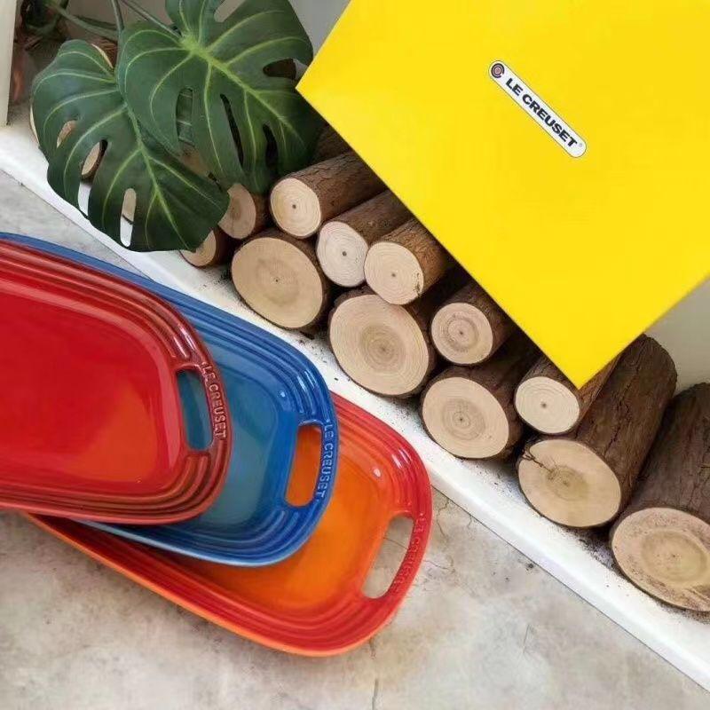 Le Creuset Stoneware Rectangular Serving Tray Set