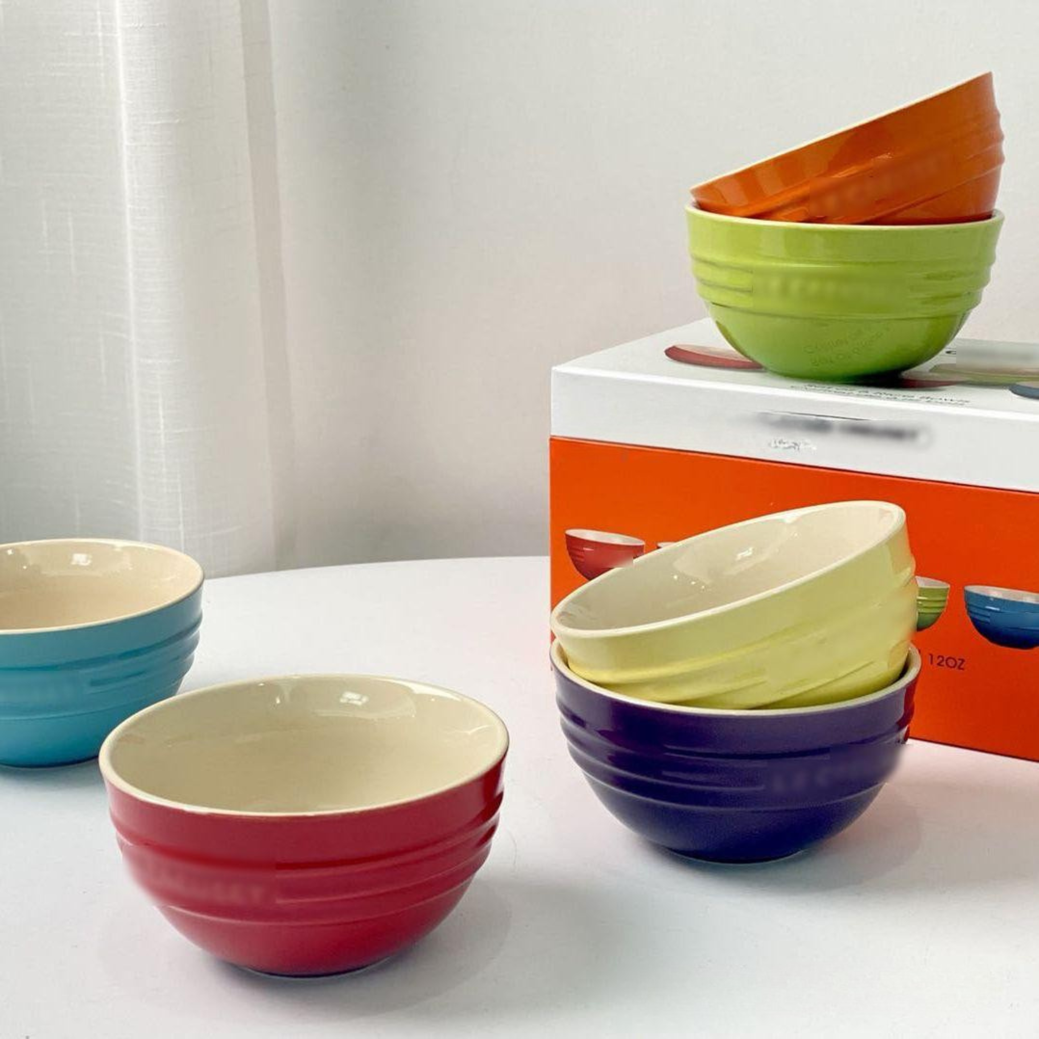 Set of Colorful Ceramic Bowls