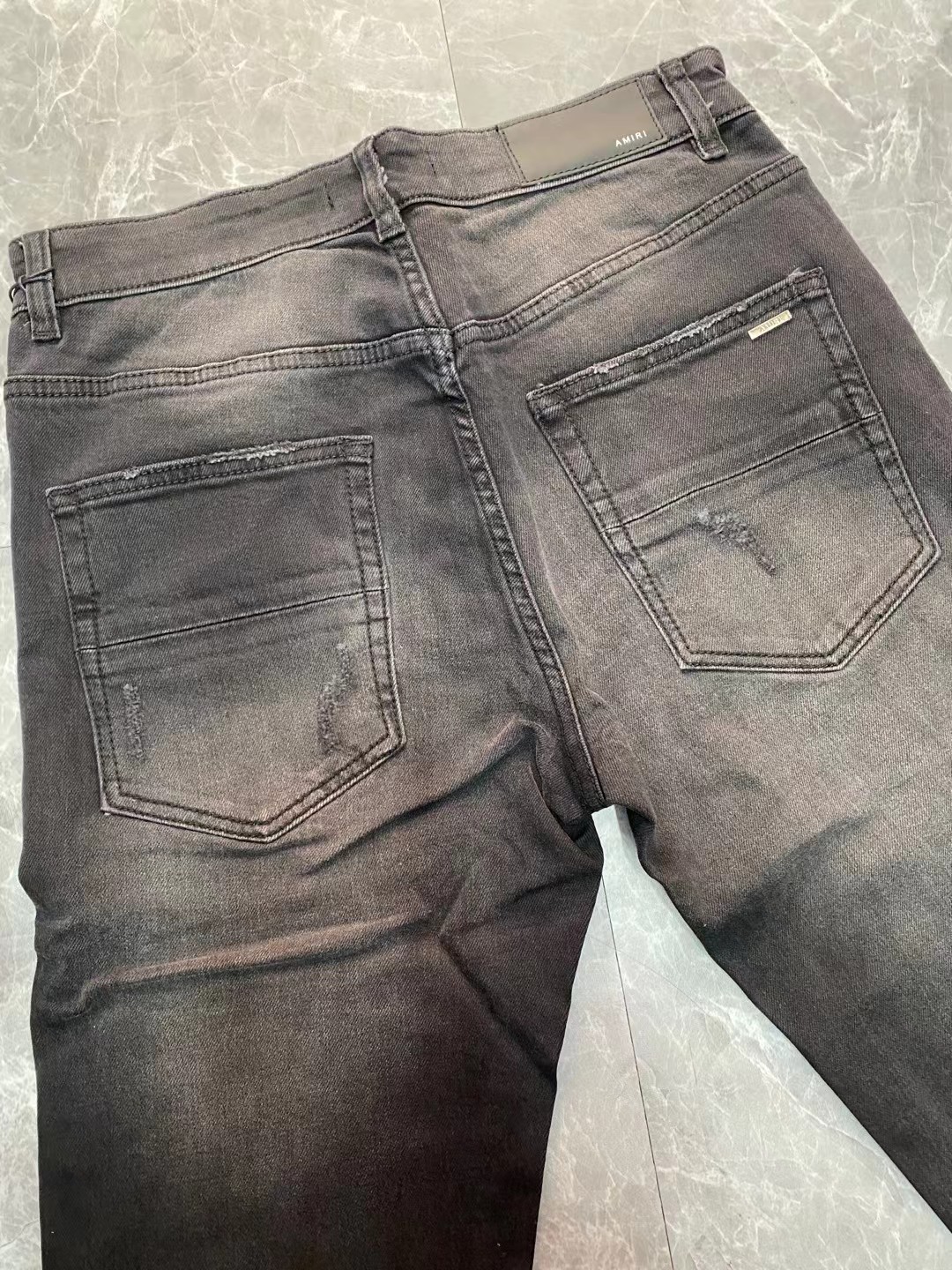 Amiri Distressed Black Skinny Jeans