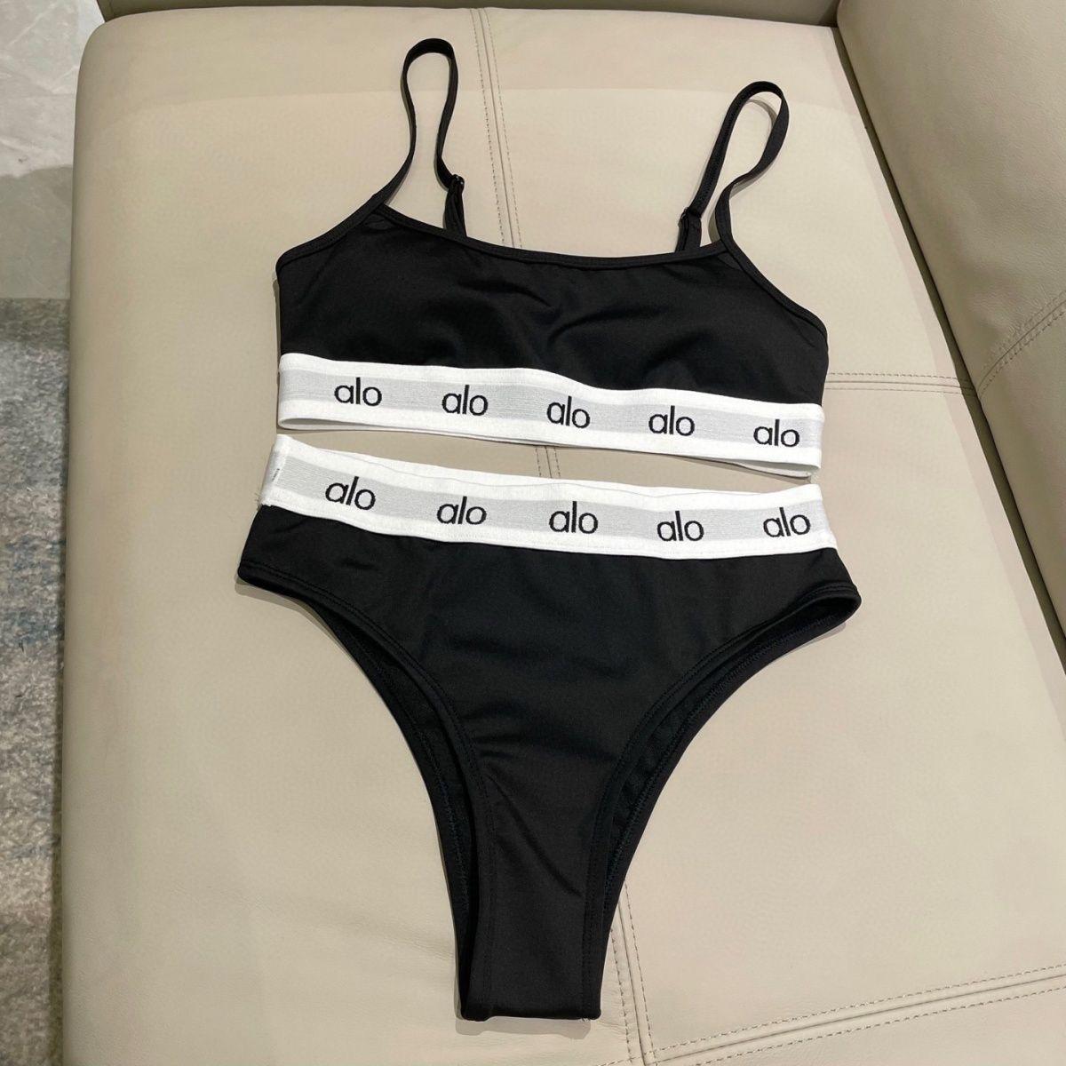Alo Yoga Black Two-Piece Set