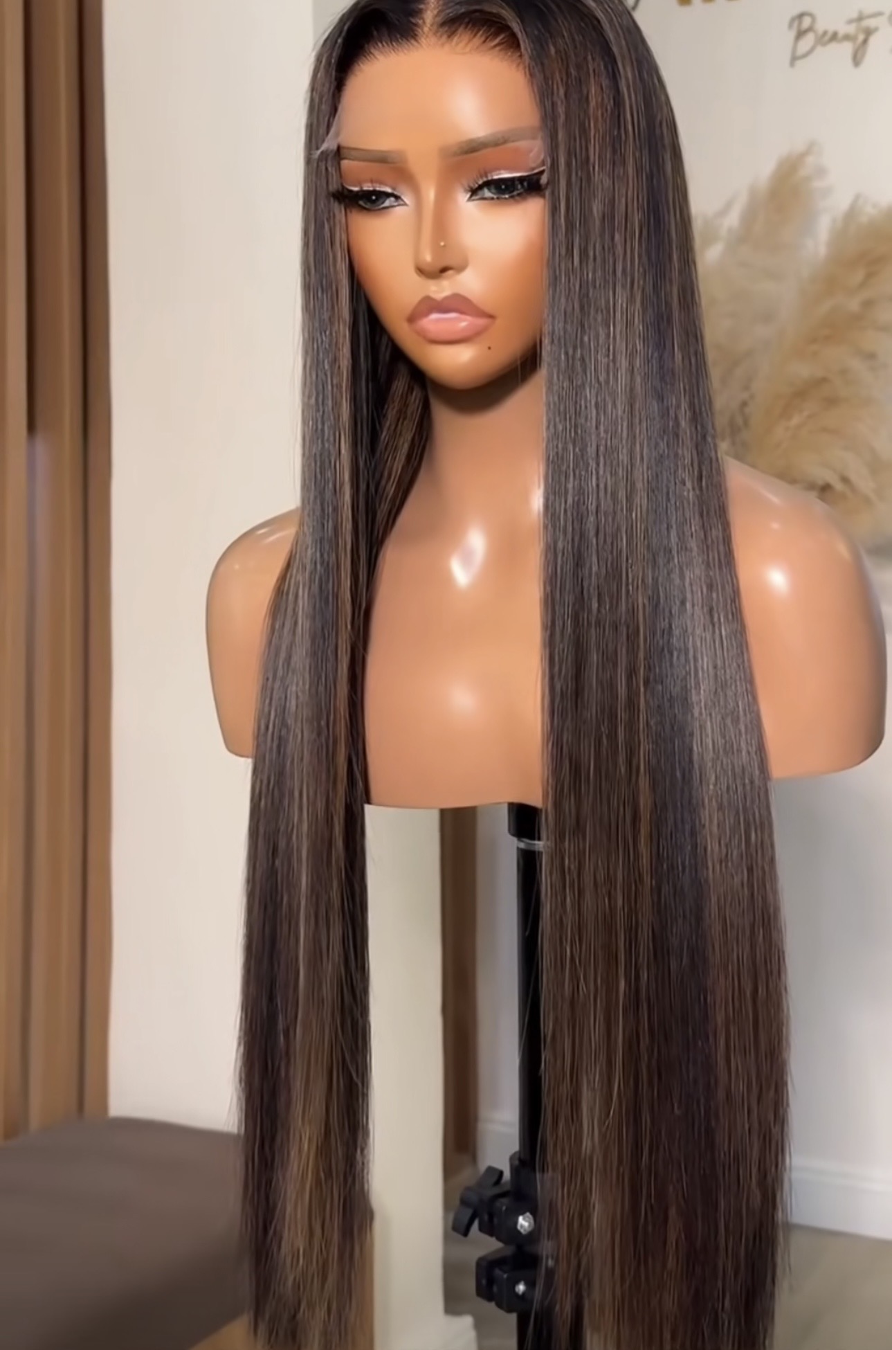 Straight Glue-less HD Lace Piano Color Wig