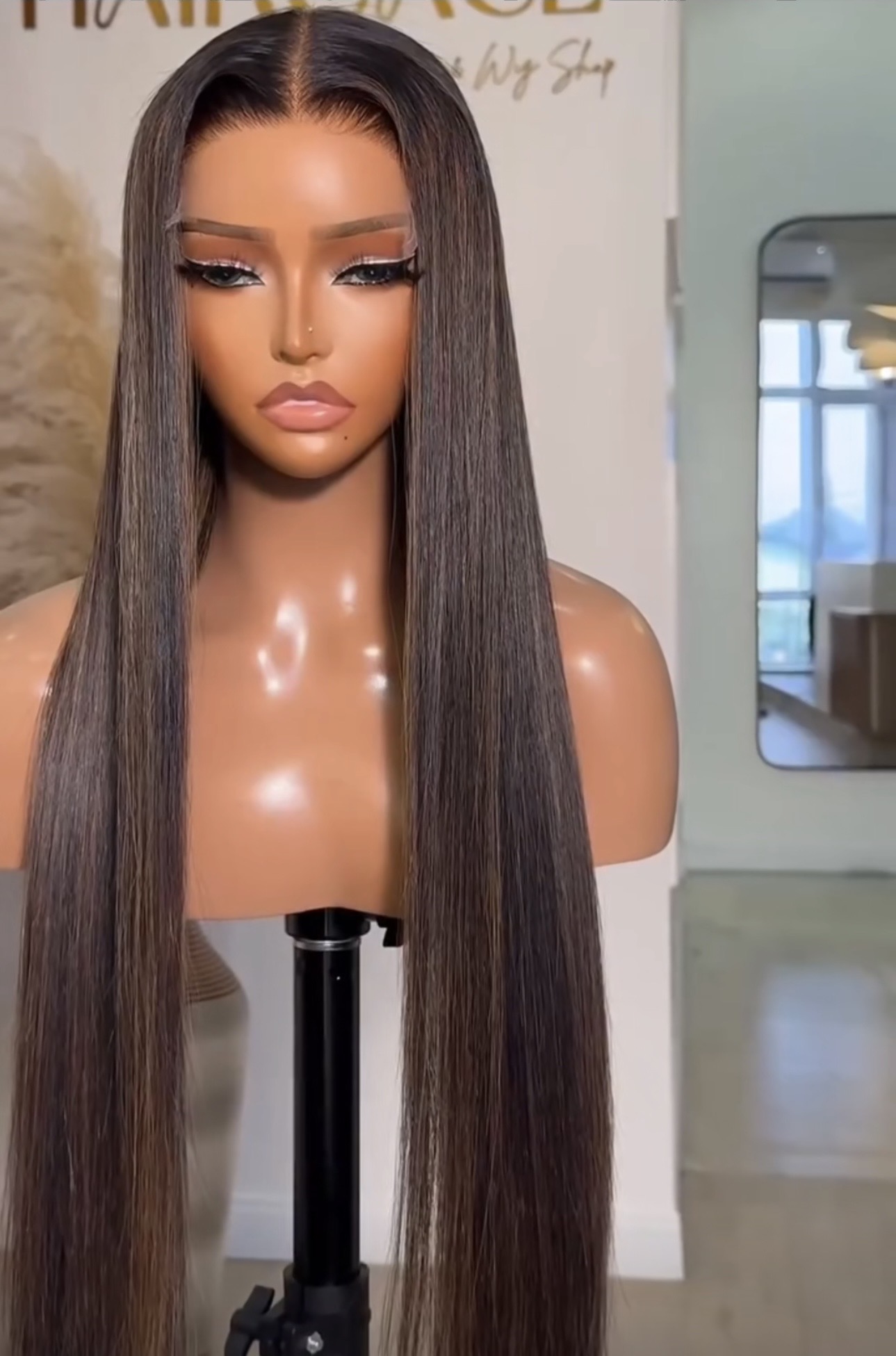 Straight Glue-less HD Lace Piano Color Wig