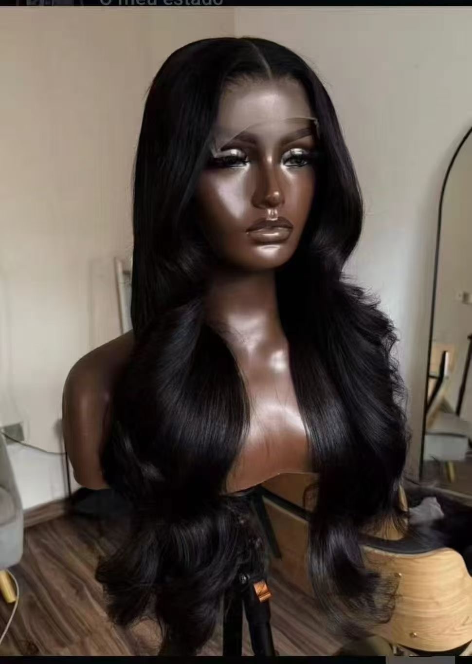 Long Natural Black Curly Wig