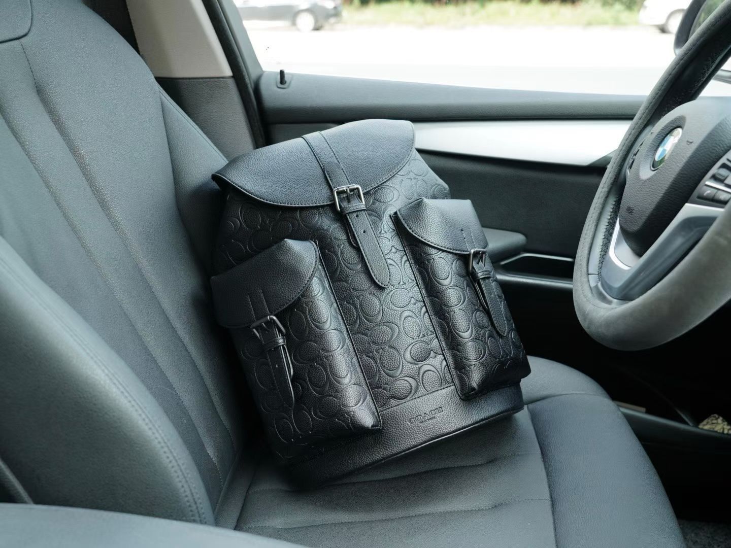 Coach Leather Backpack