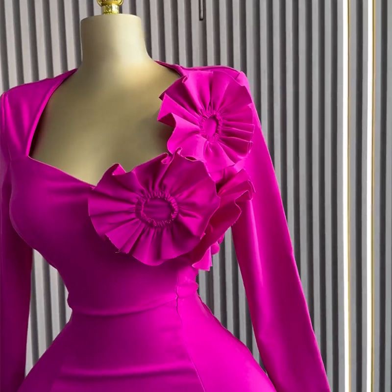 Elegant Fuchsia Bodycon Dress