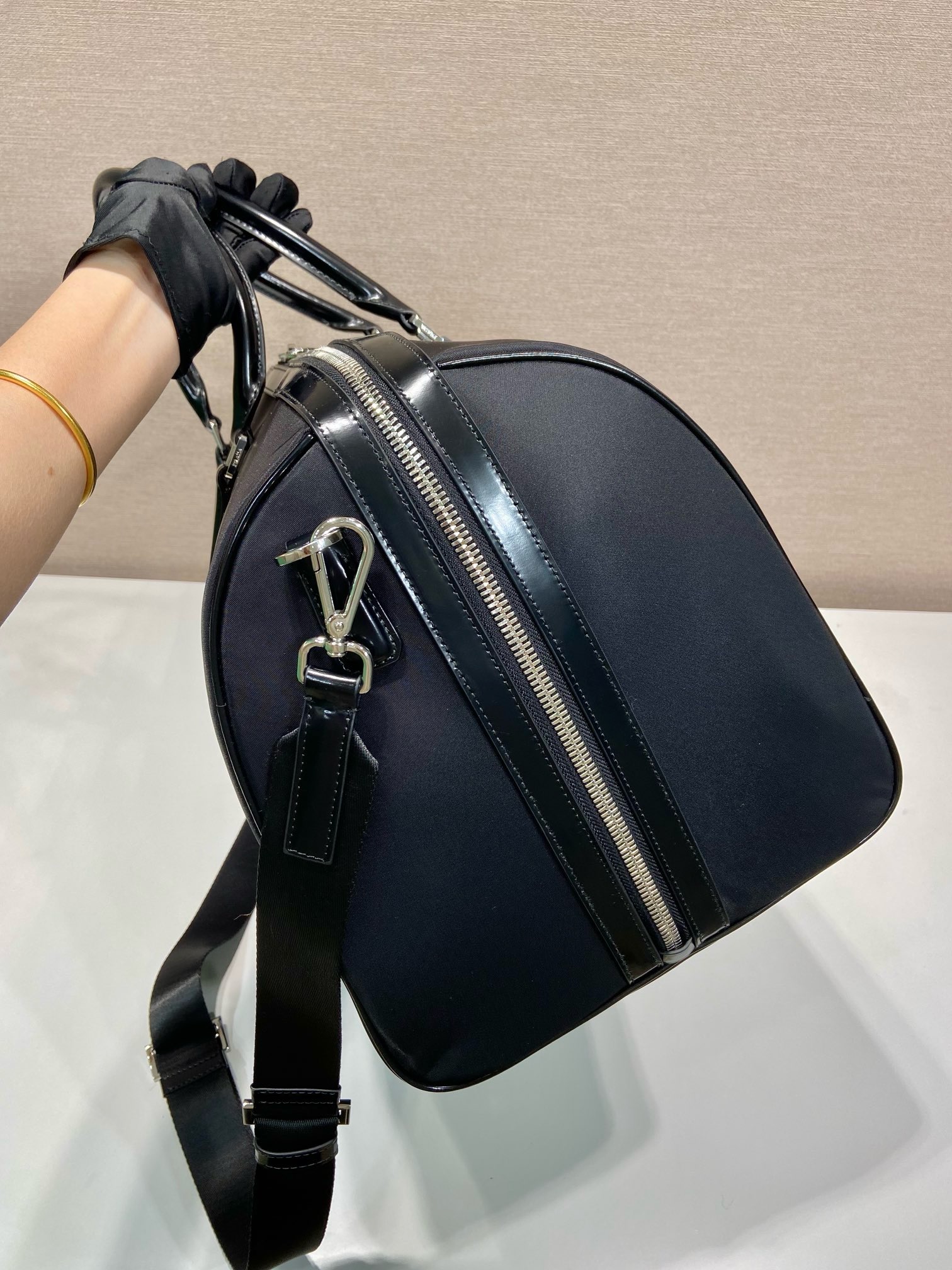 Prada Black Nylon Travel Bag