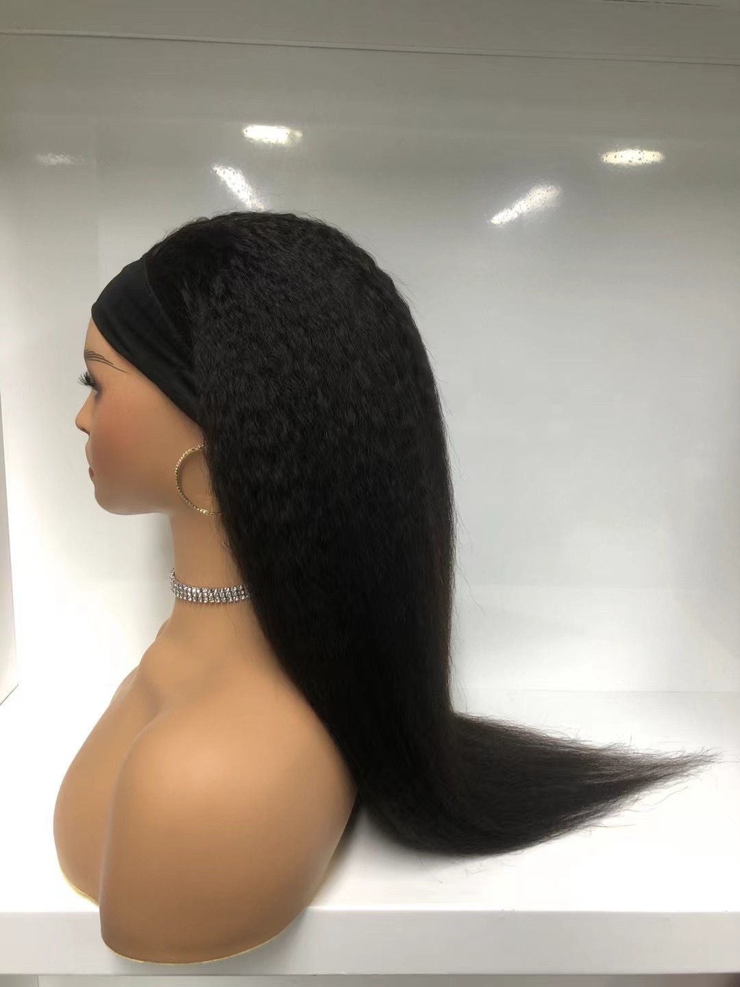 Straight Black Kinky Human Hair