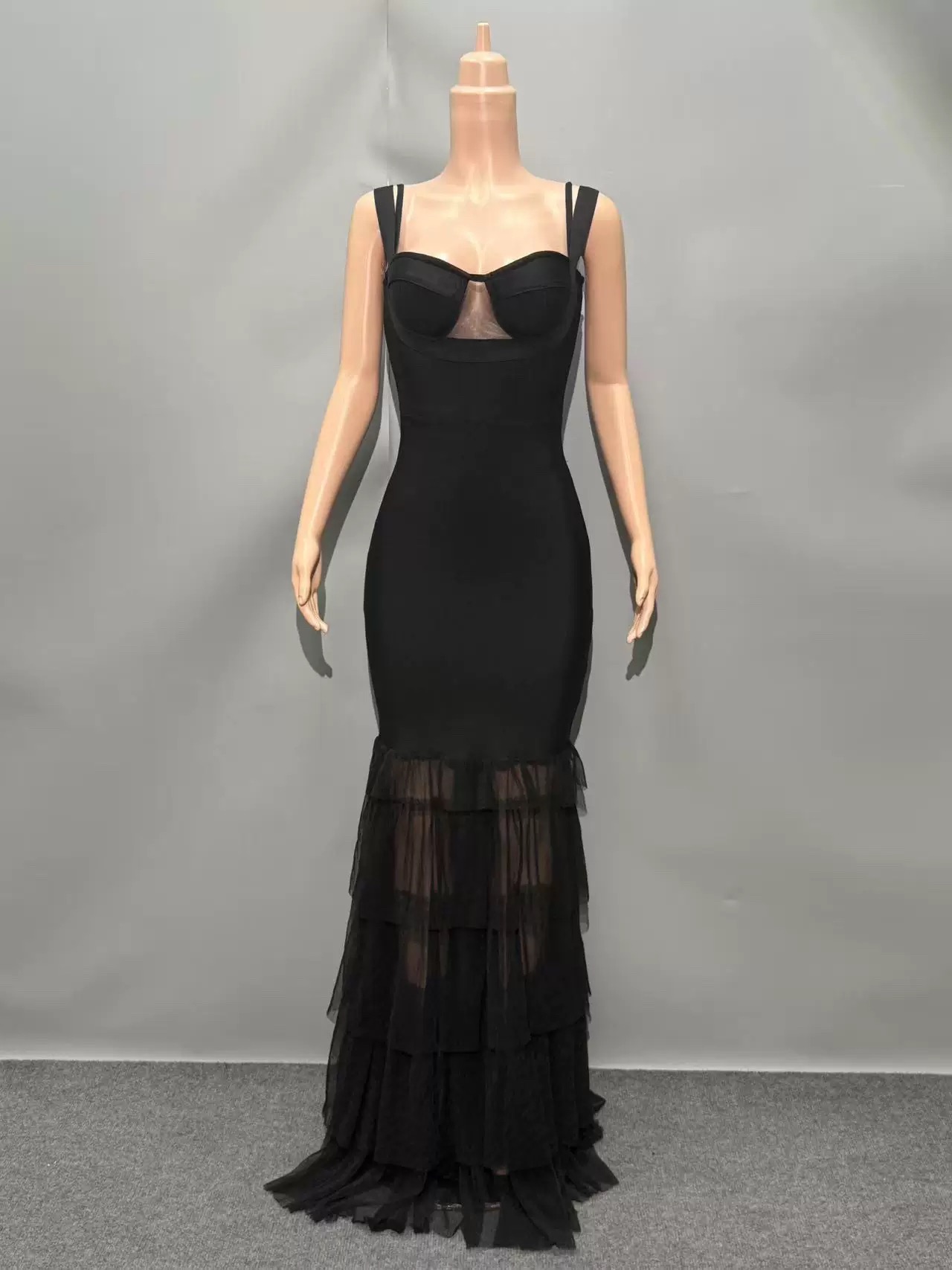Elegant Black Mermaid Gown