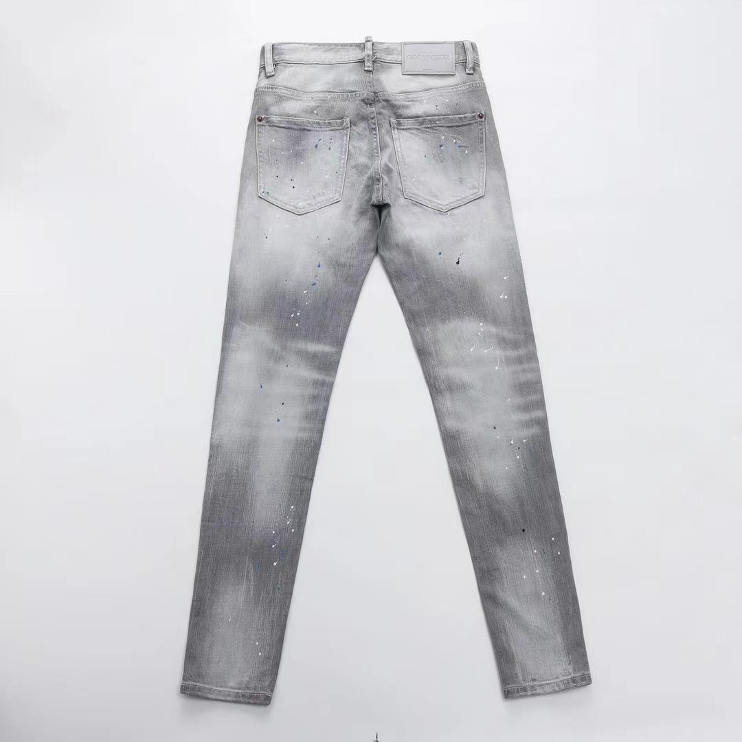 DSQUARED2 Gray Distressed Slim Jeans
