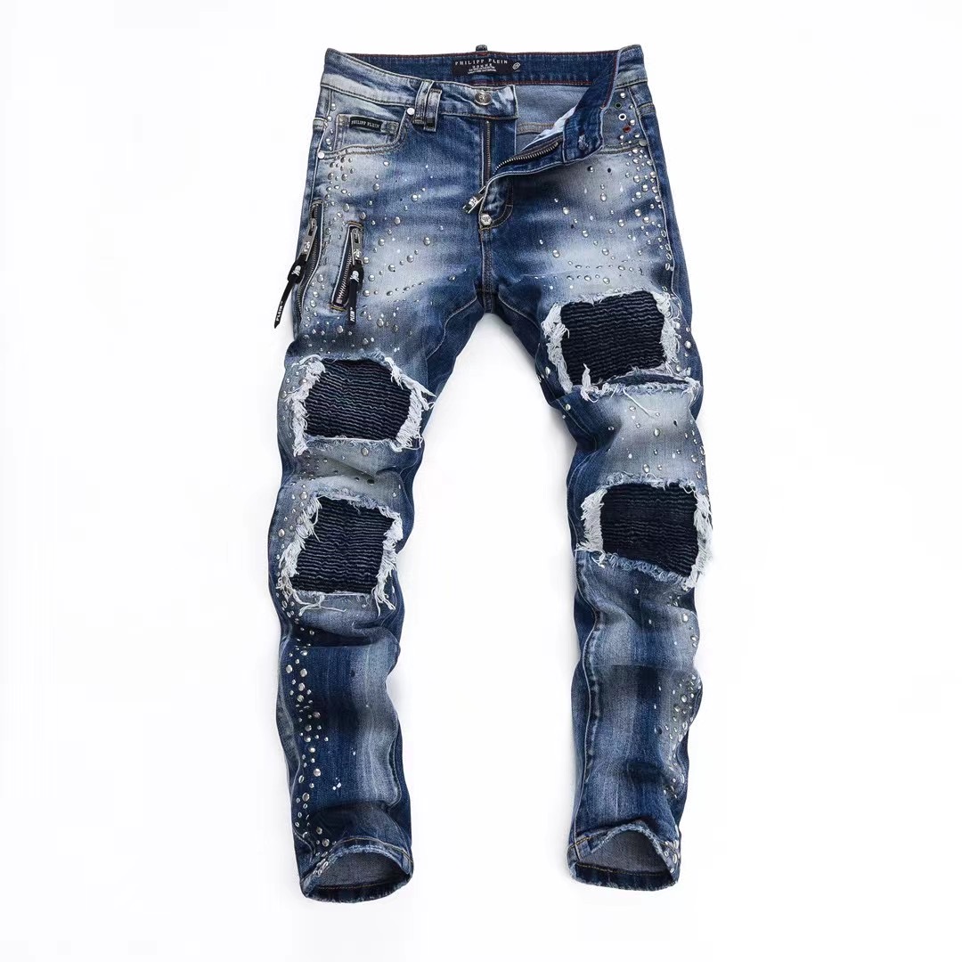PHILIP PLEIN Distressed Denim Jeans