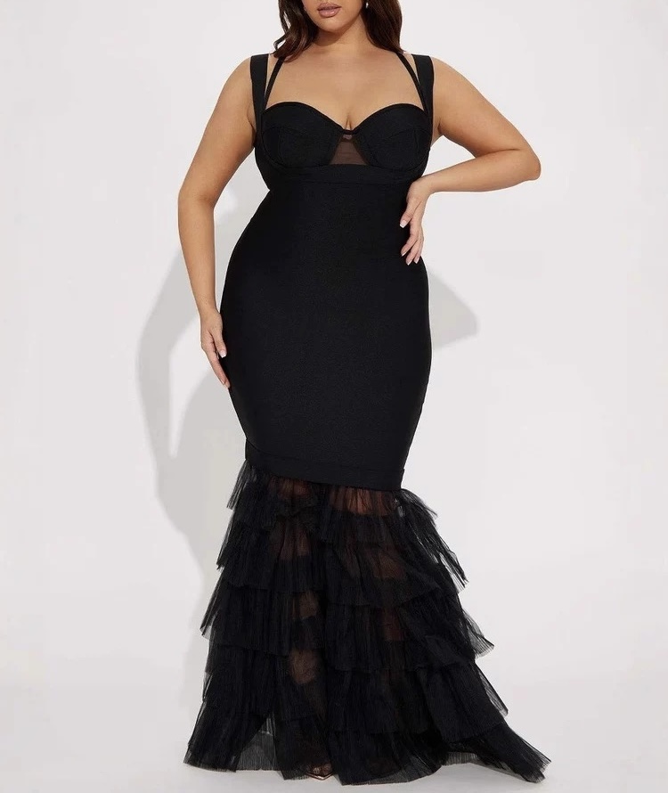 Elegant Black Mermaid Gown