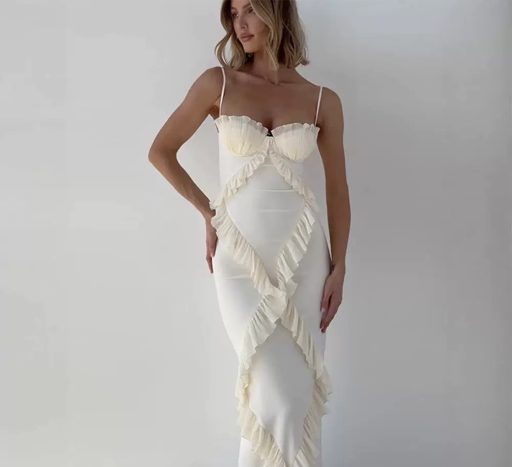 Elegant Pleated Satin Dress