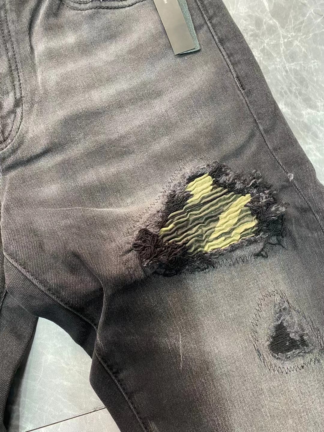 Amiri Distressed Black Skinny Jeans