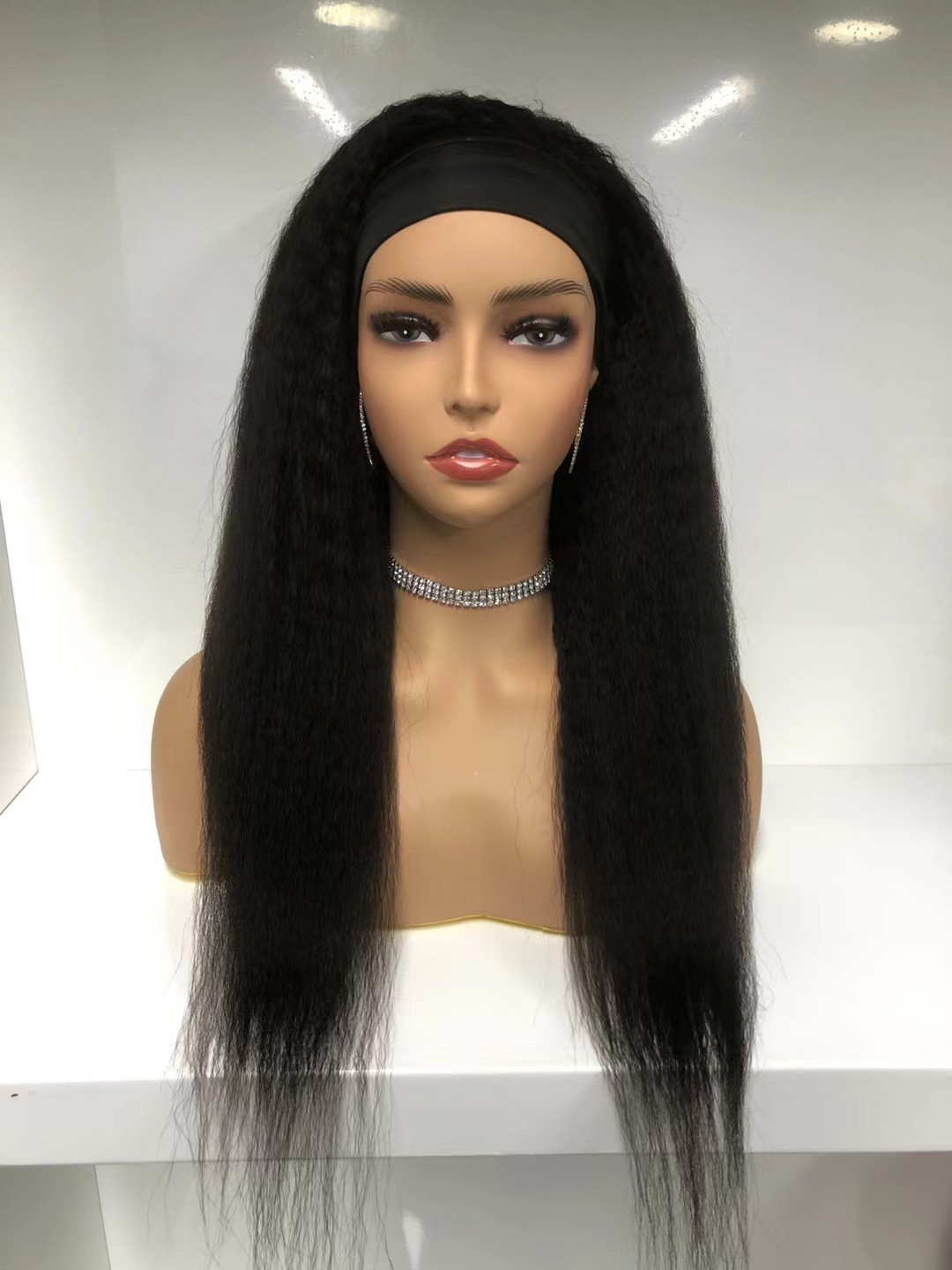 Straight Black Kinky Human Hair