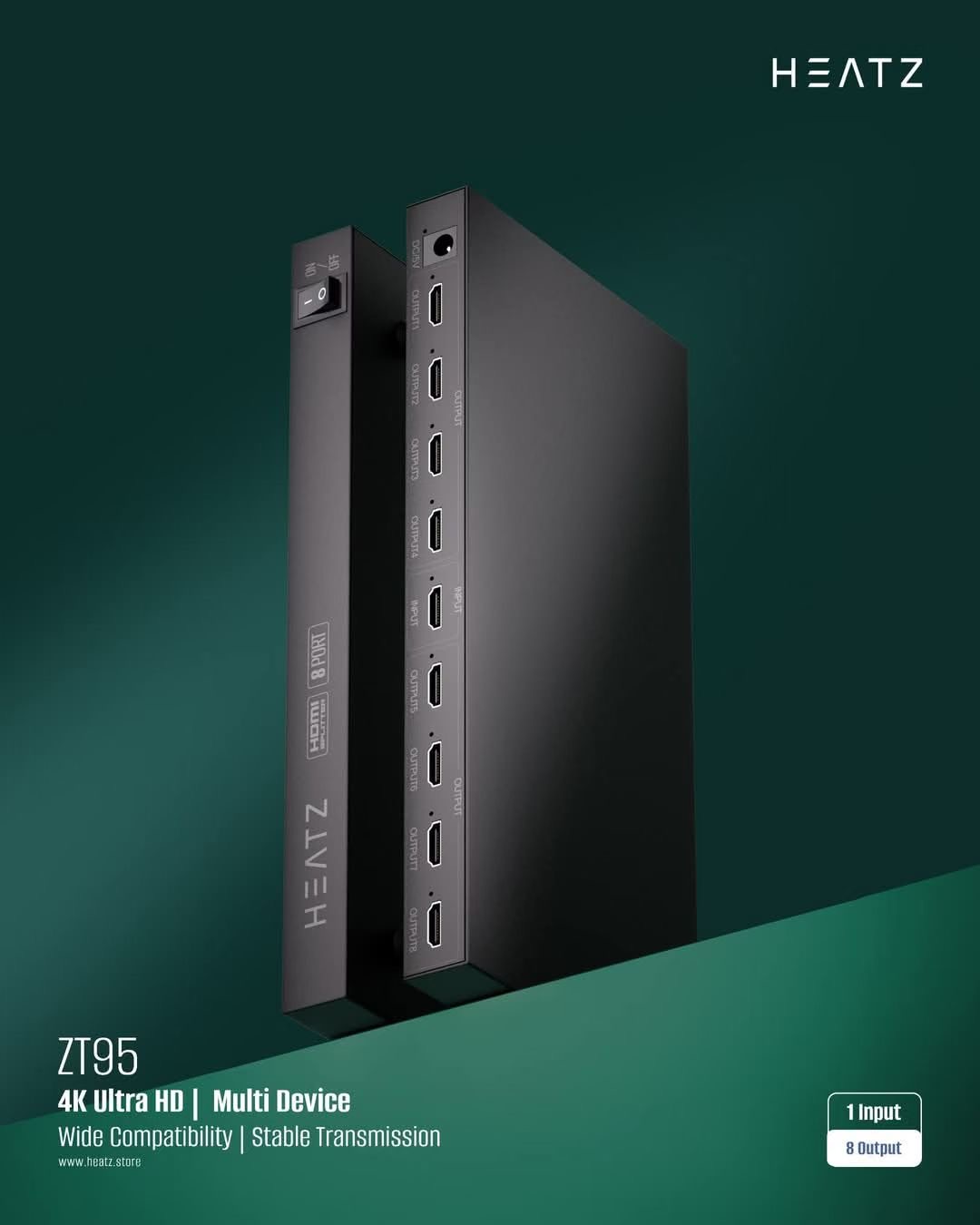 HEATZ ZT95 4K Ultra HD Multi Device Switch