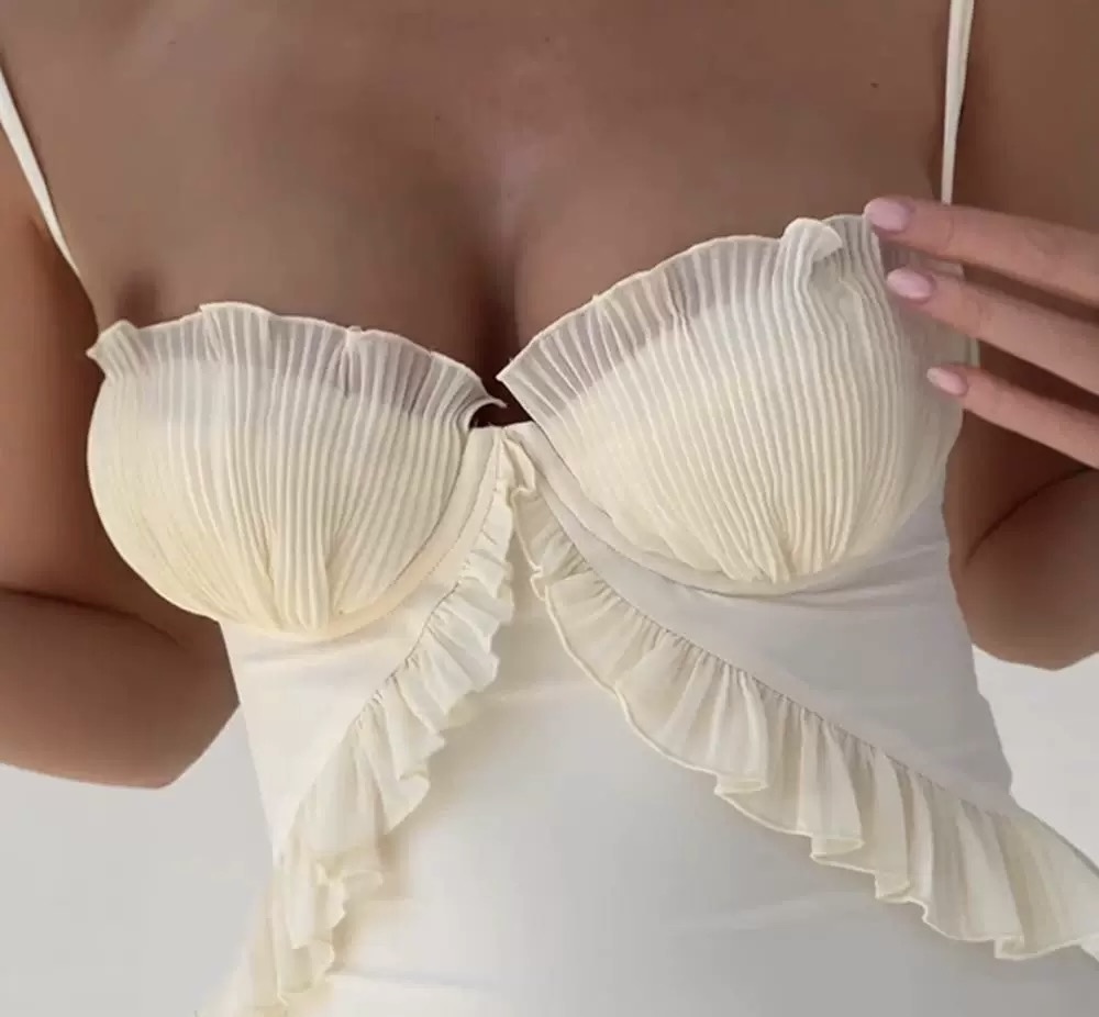 Elegant Pleated Satin Dress