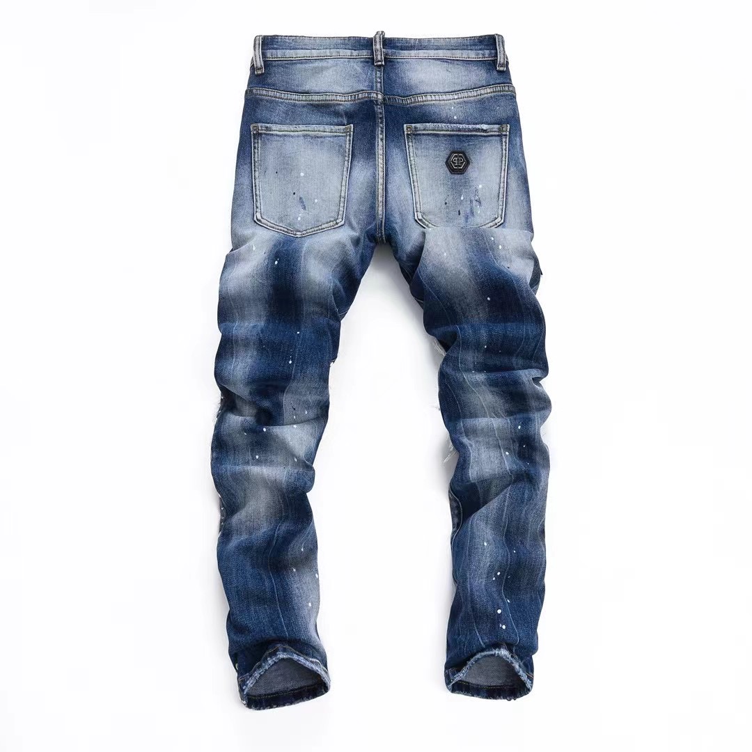 PHILIP PLEIN Distressed Denim Jeans