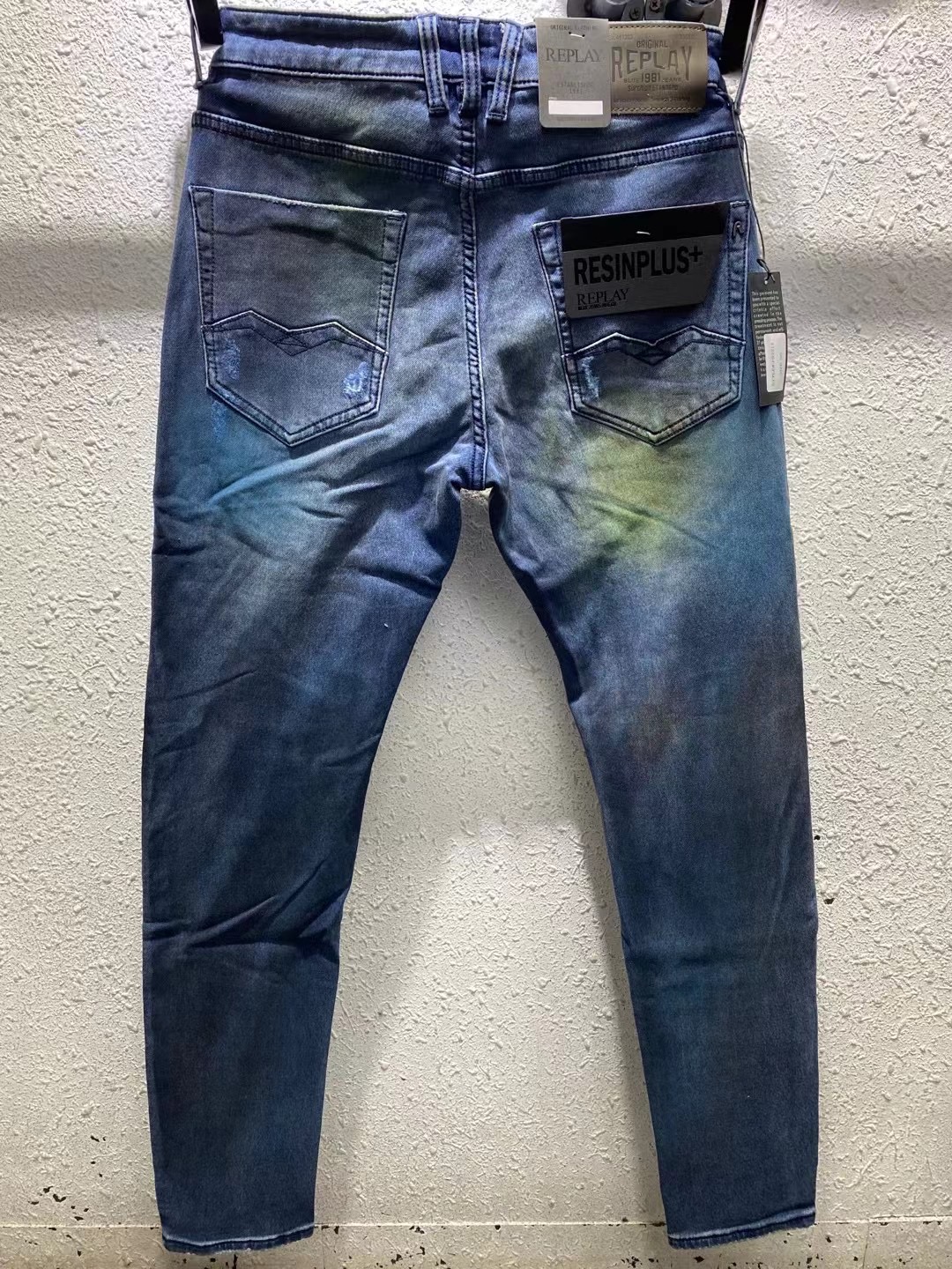 REPLAY Distressed Blue Jeans