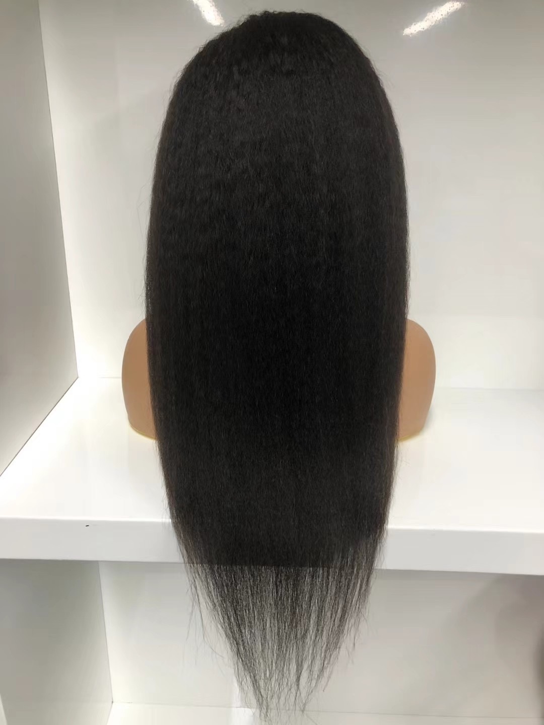Straight Black Kinky Human Hair