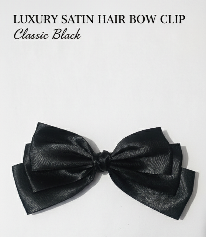 •Triple layered Satin hair Bow with classy, elegant look