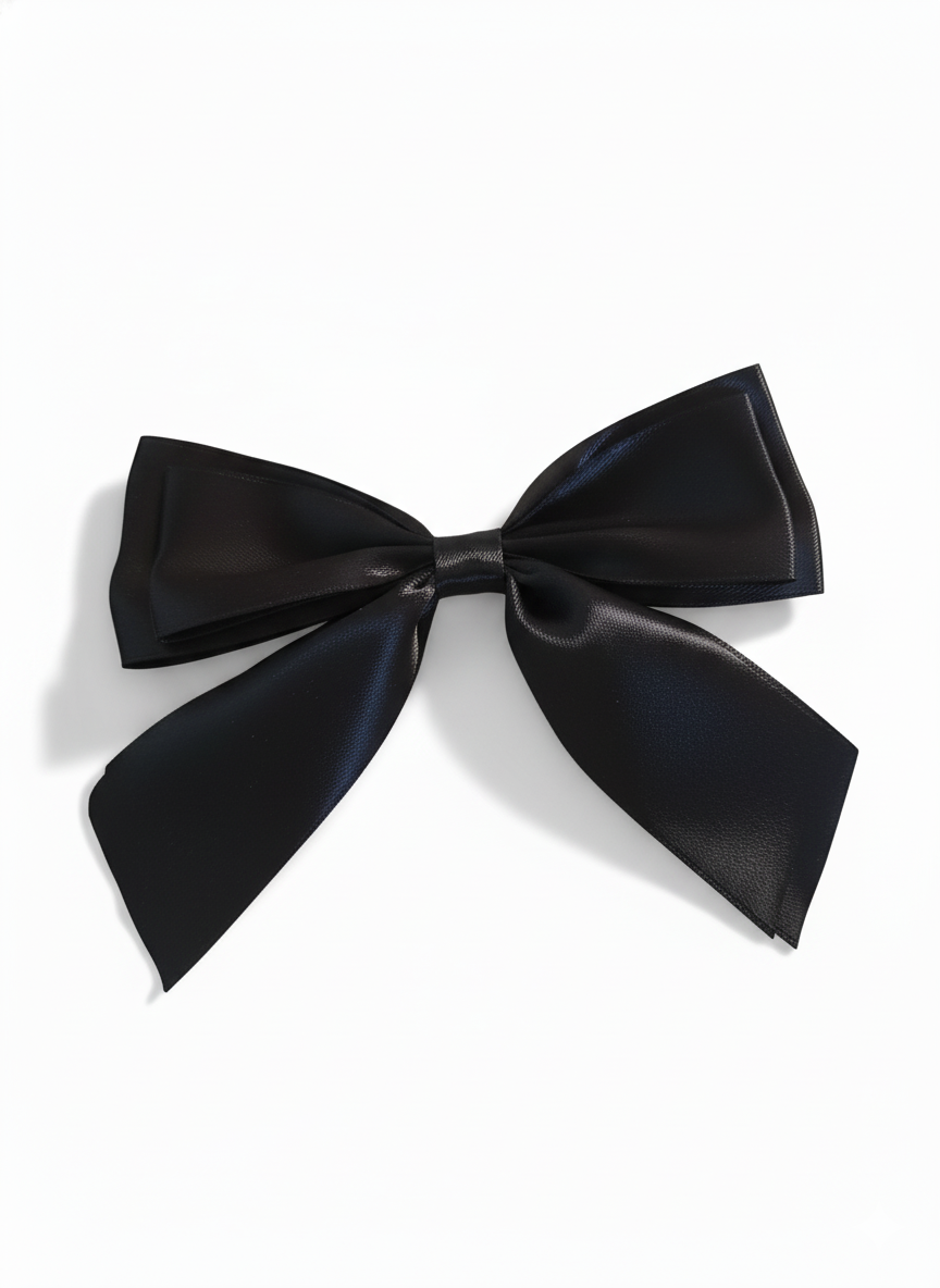 Big double head Korean hair Bow with sleek look made with satin material!