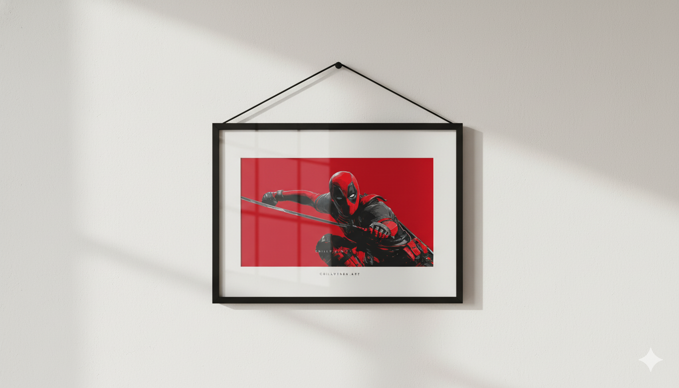 Action Hero Deadpool Wall Art