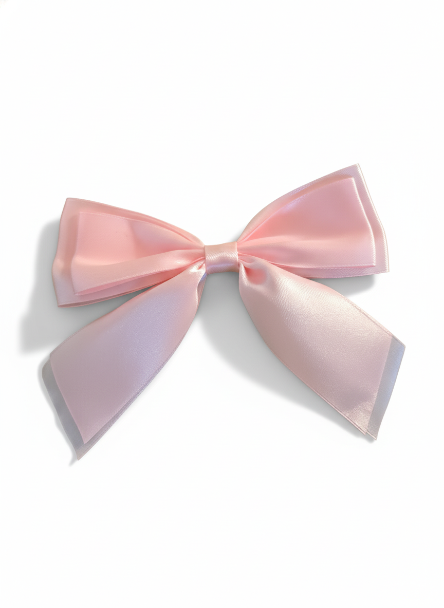 Big double head Korean hair Bow with sleek look made with satin material!