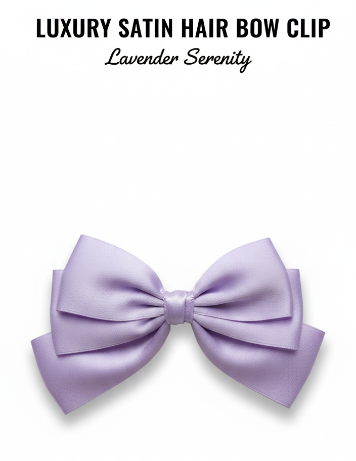 •Triple layered Satin hair Bow with classy, elegant look