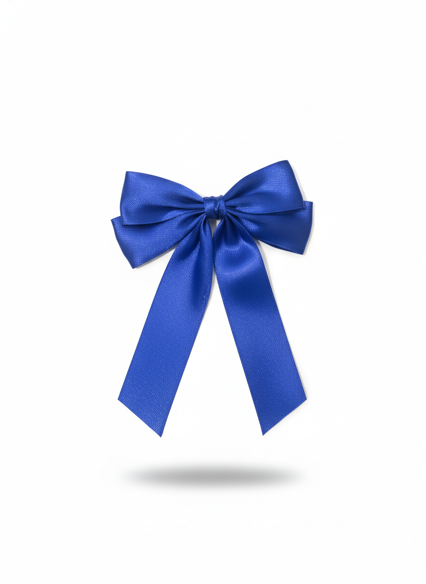 Elegant Satin Double head and long tail Hair Bow For perfect Day today looks