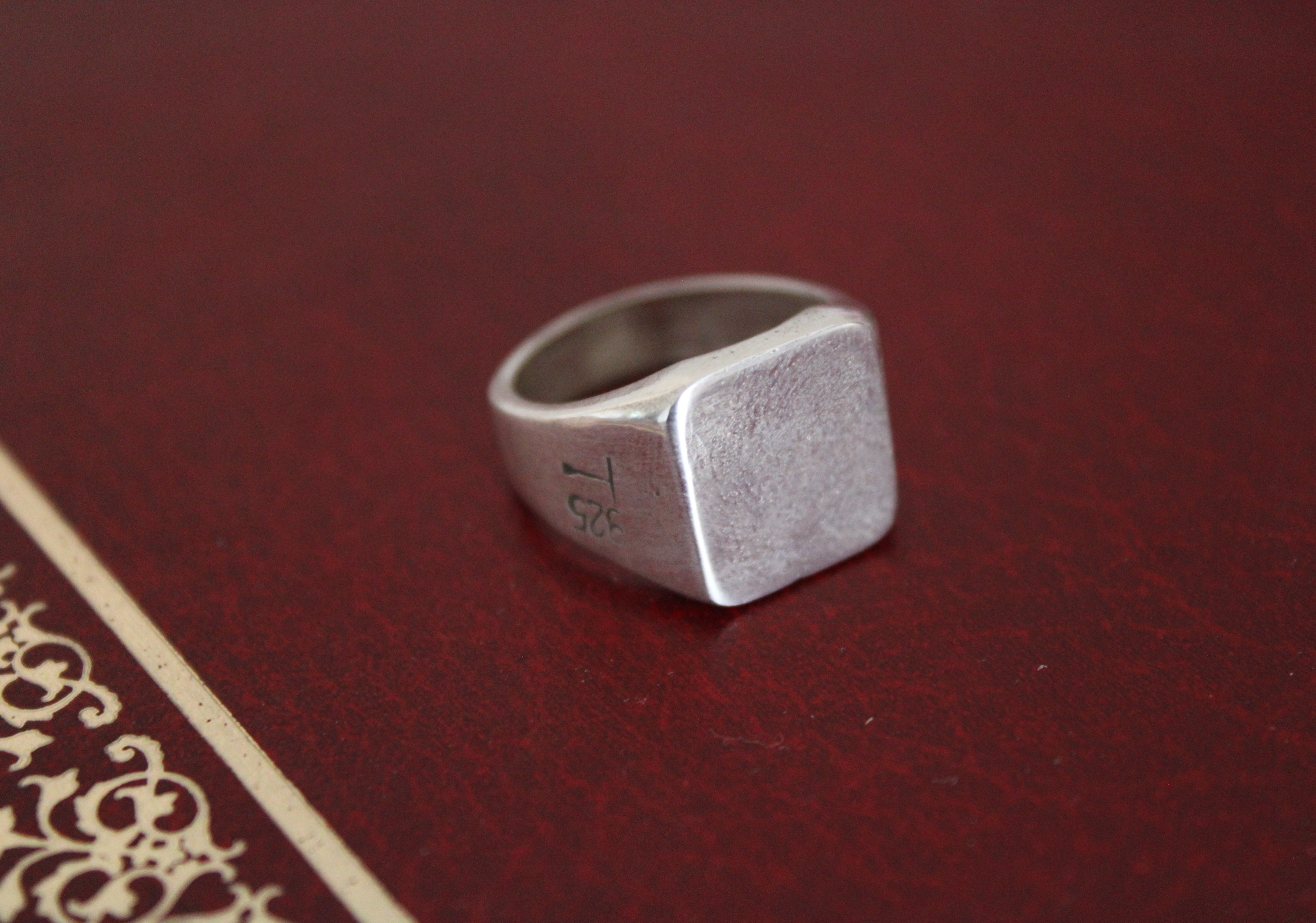 Silver Square Signet Ring