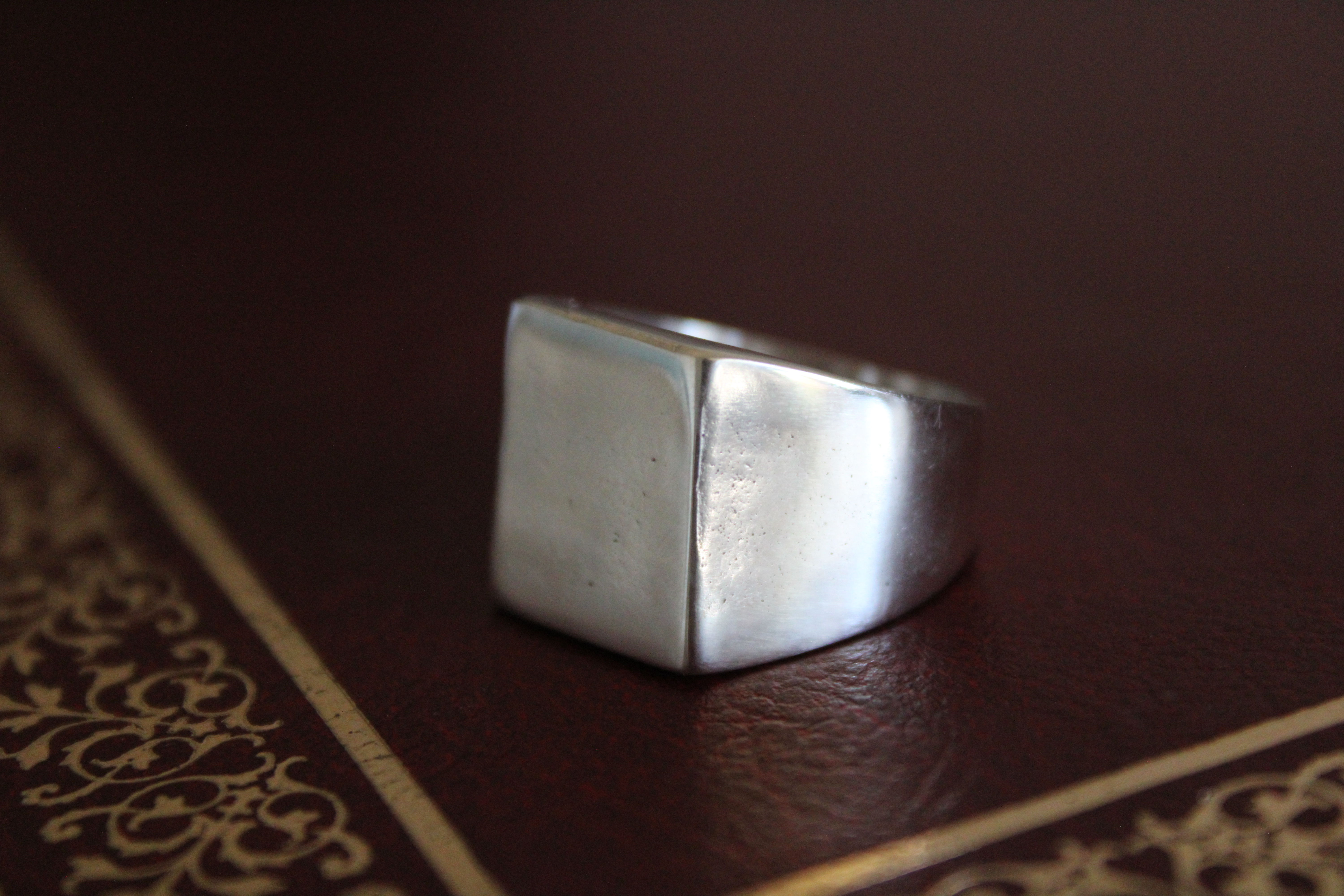 Minimalist Silver Square Ring