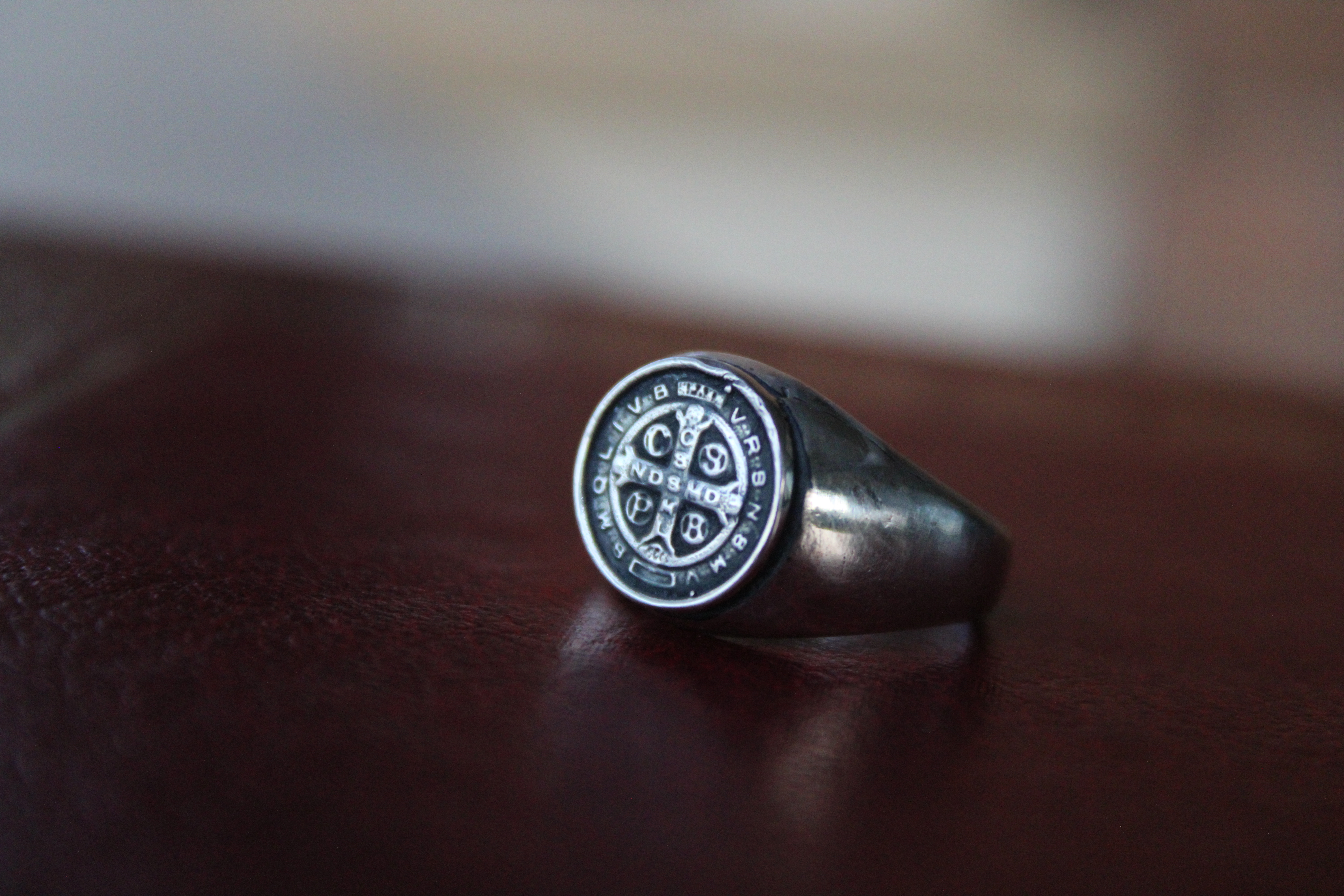 Saint Benedict signet ring