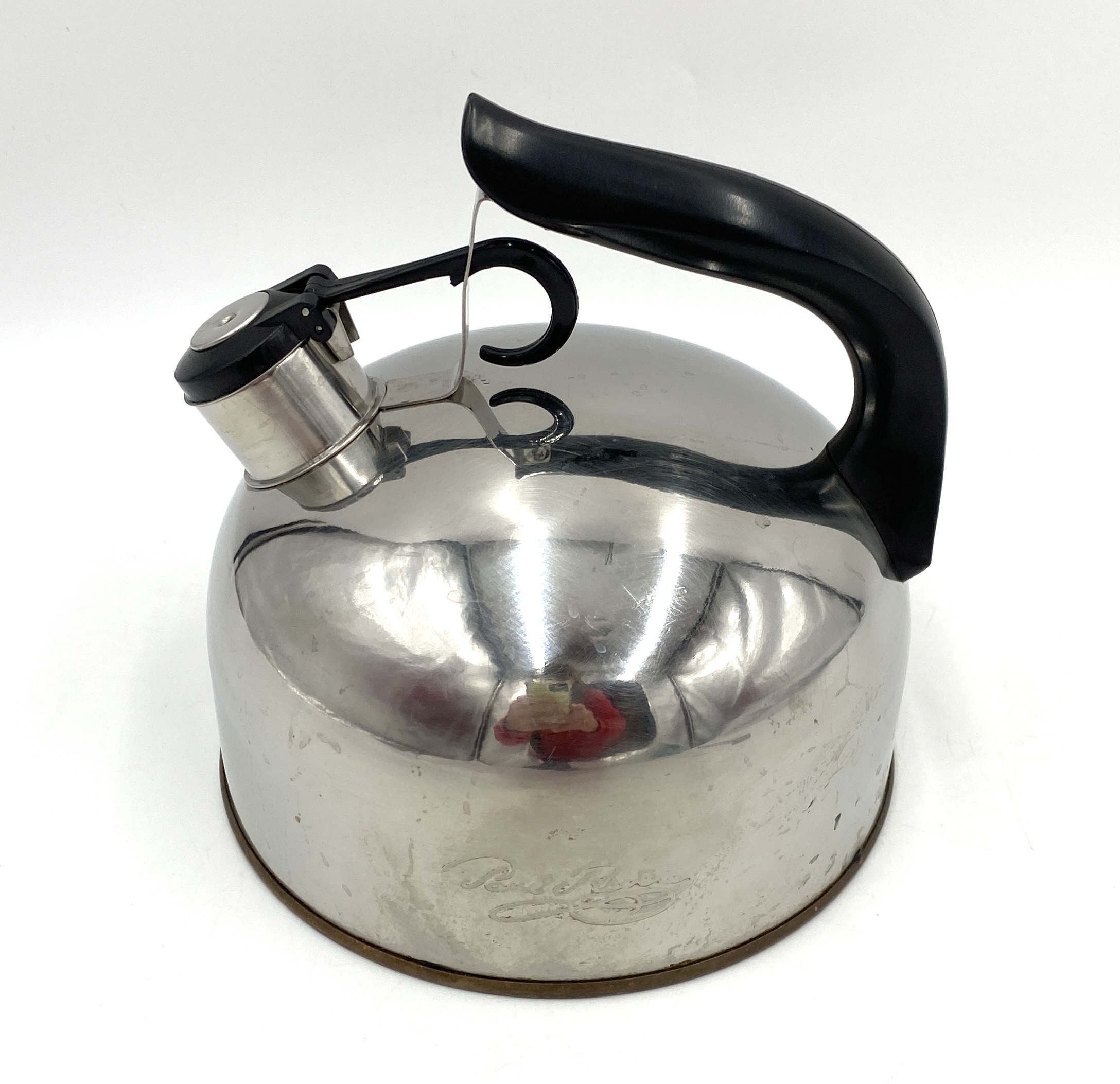 Revere ware Stainless Steel Copper Bottom Tea Kettle 2qt China CUO81