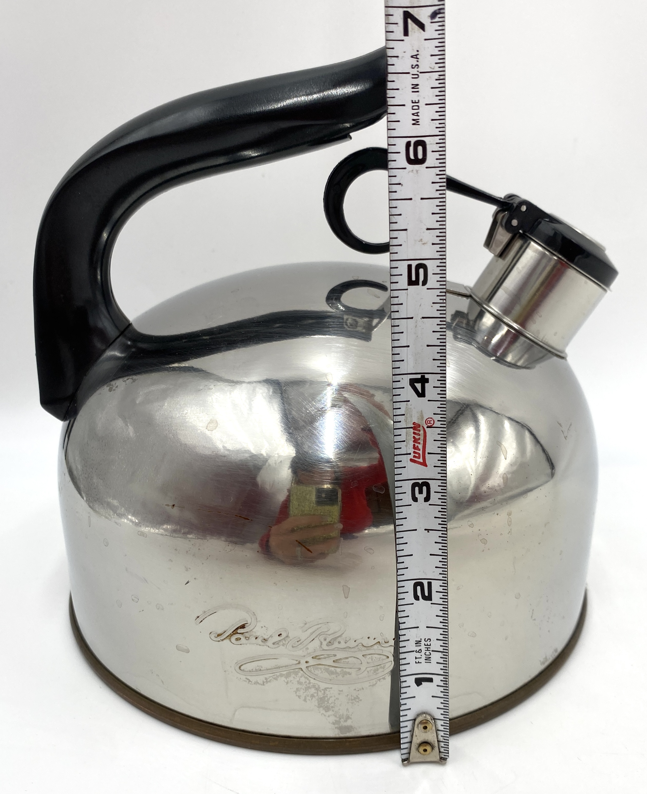 Revere ware Stainless Steel Copper Bottom Tea Kettle 2qt China CUO81