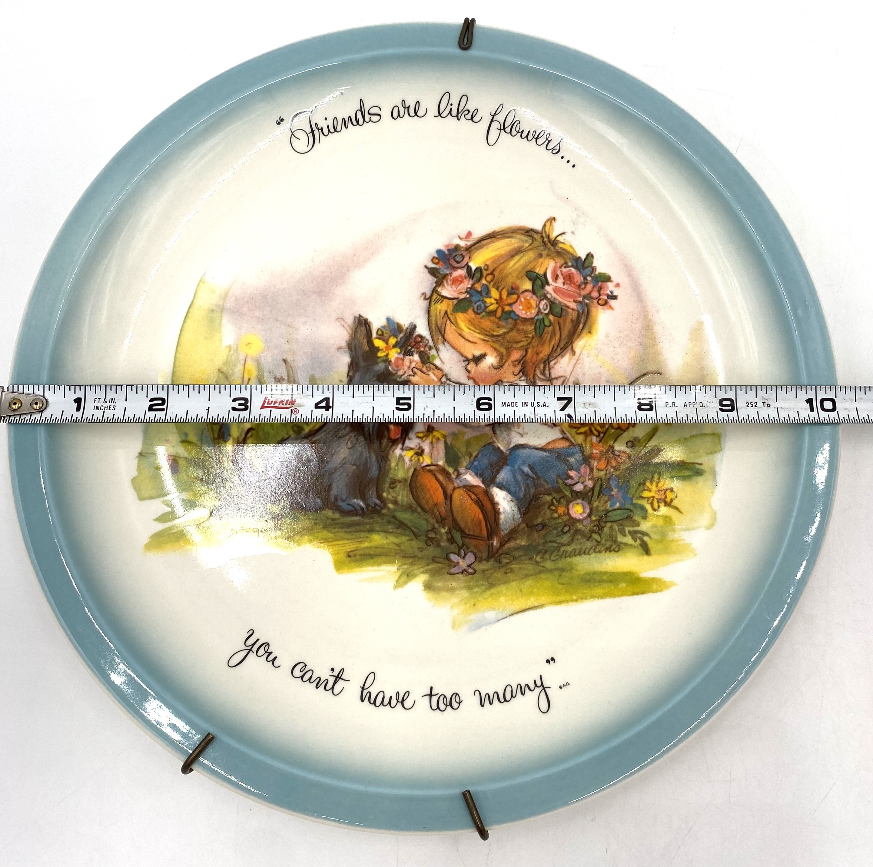 1972 American Greetings GIGI Collector's Plate 10 inch with hanger.