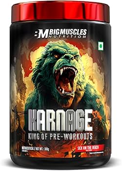 Bigmuscles Nutrition Karnage Pre workout  (60 Servings, Sex On the Beach) | 300g