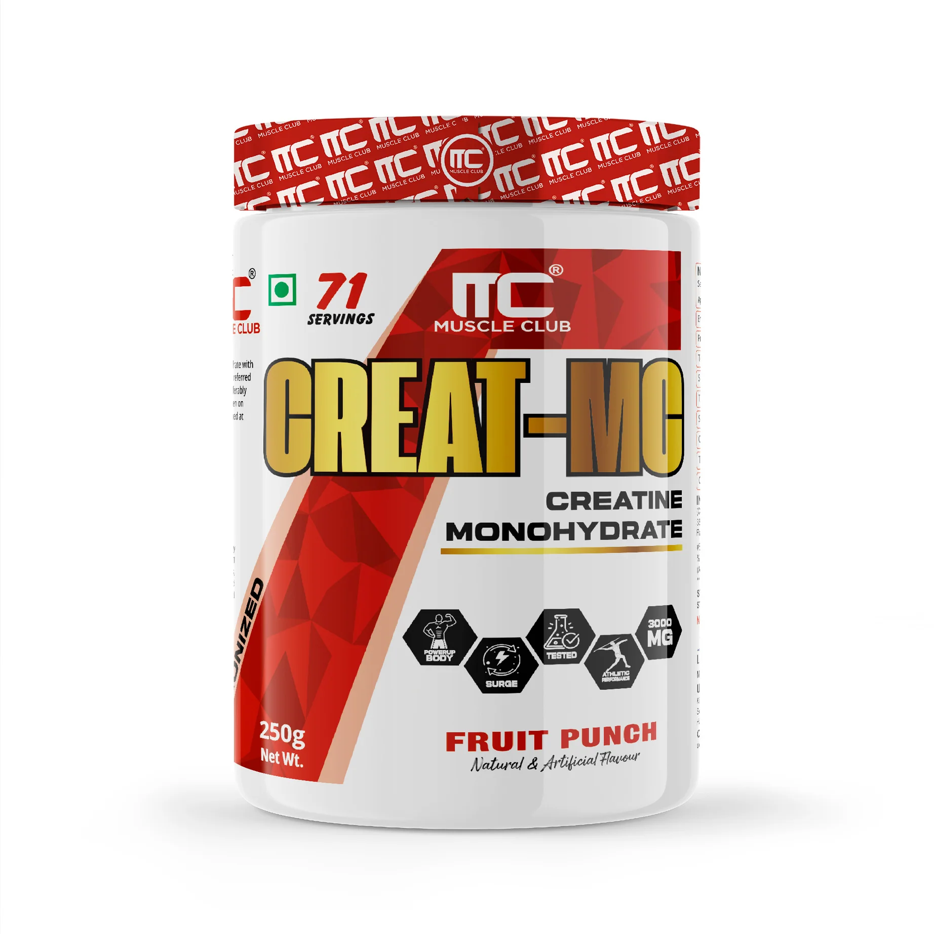 Muscle Club Great-MC Micronized Creatine, 250g,  83 Servings
