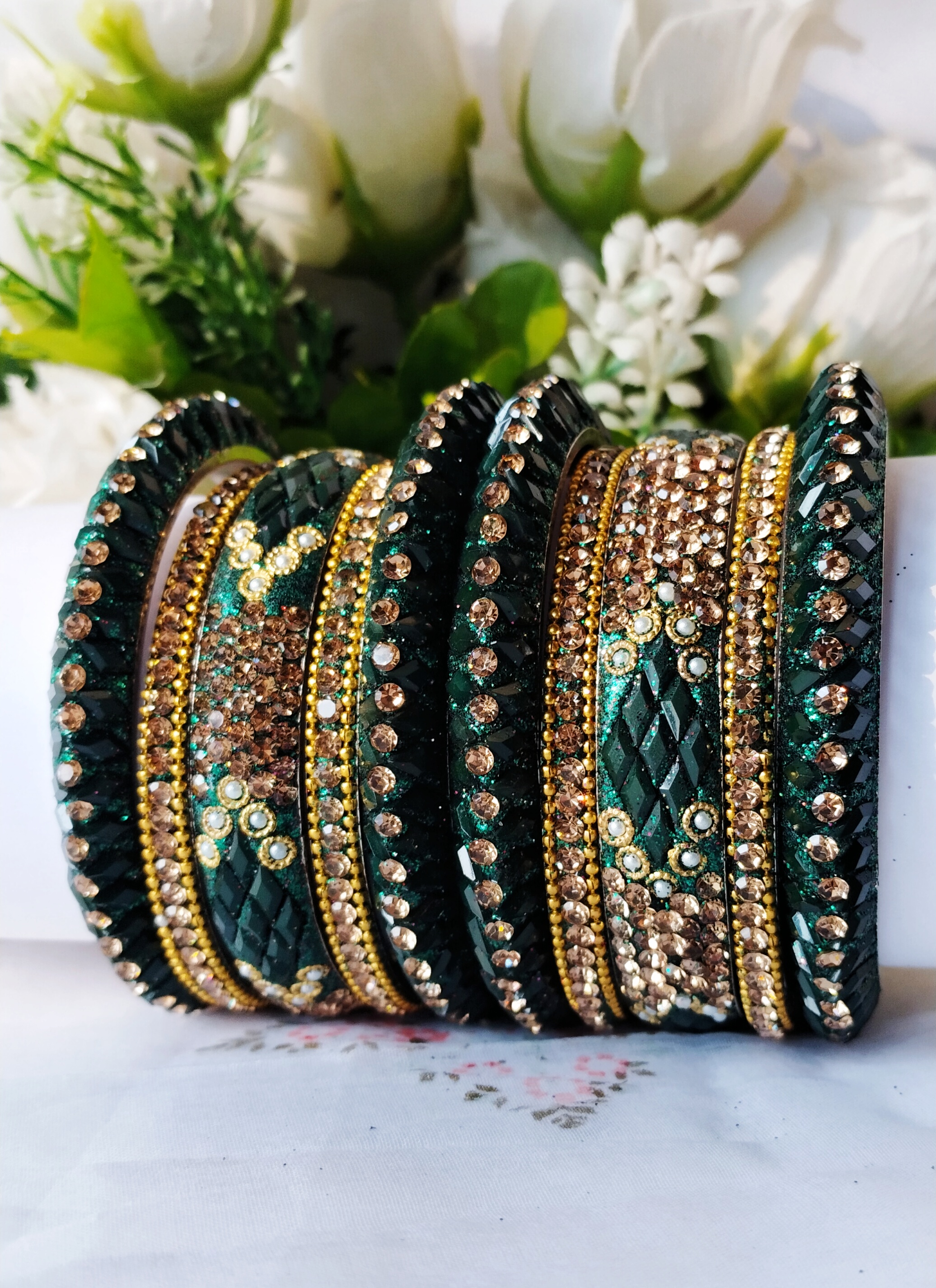 Traditional Green Chuda Bangles Set