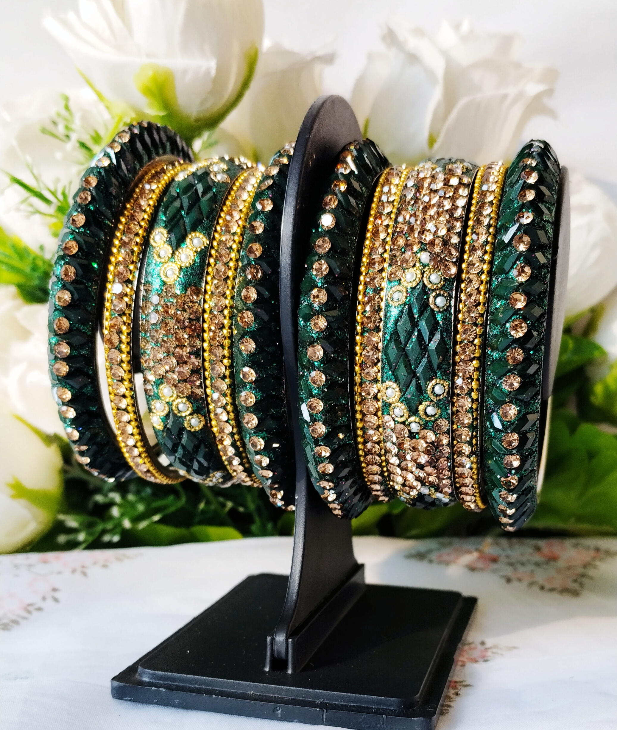 Traditional Green Chuda Bangles Set