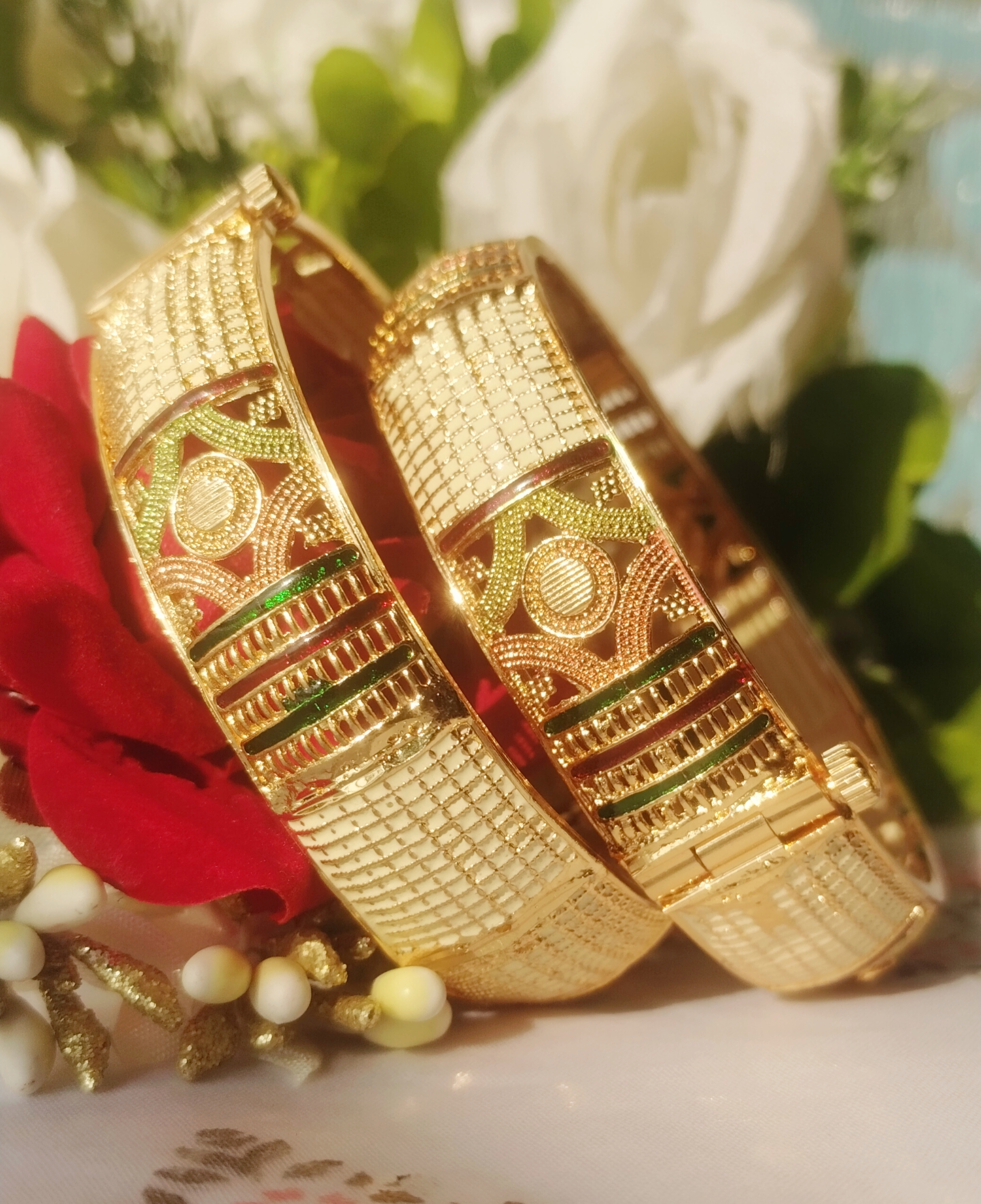 Elegant Gold Plated Kada Bangles