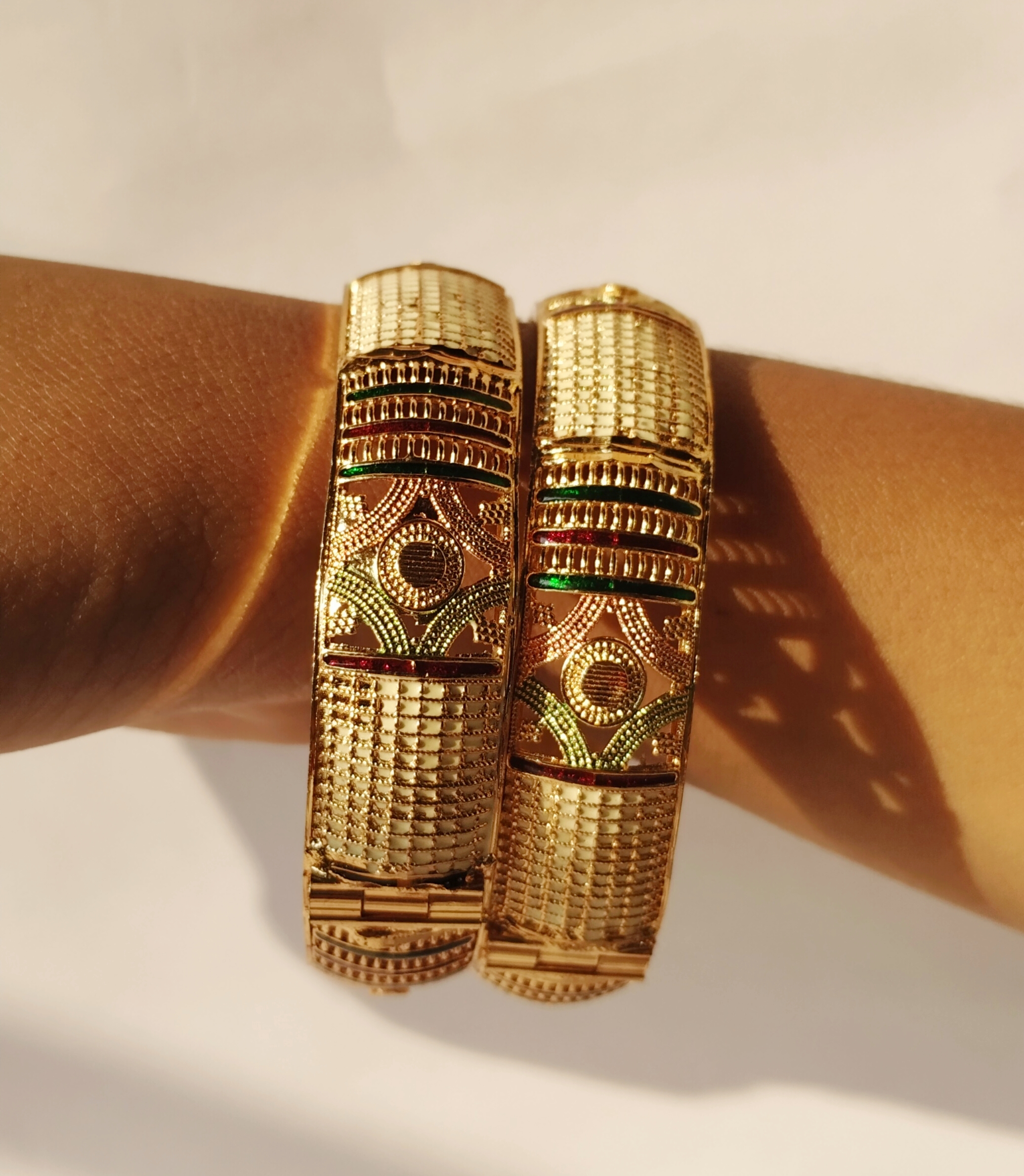 Elegant Gold Plated Kada Bangles