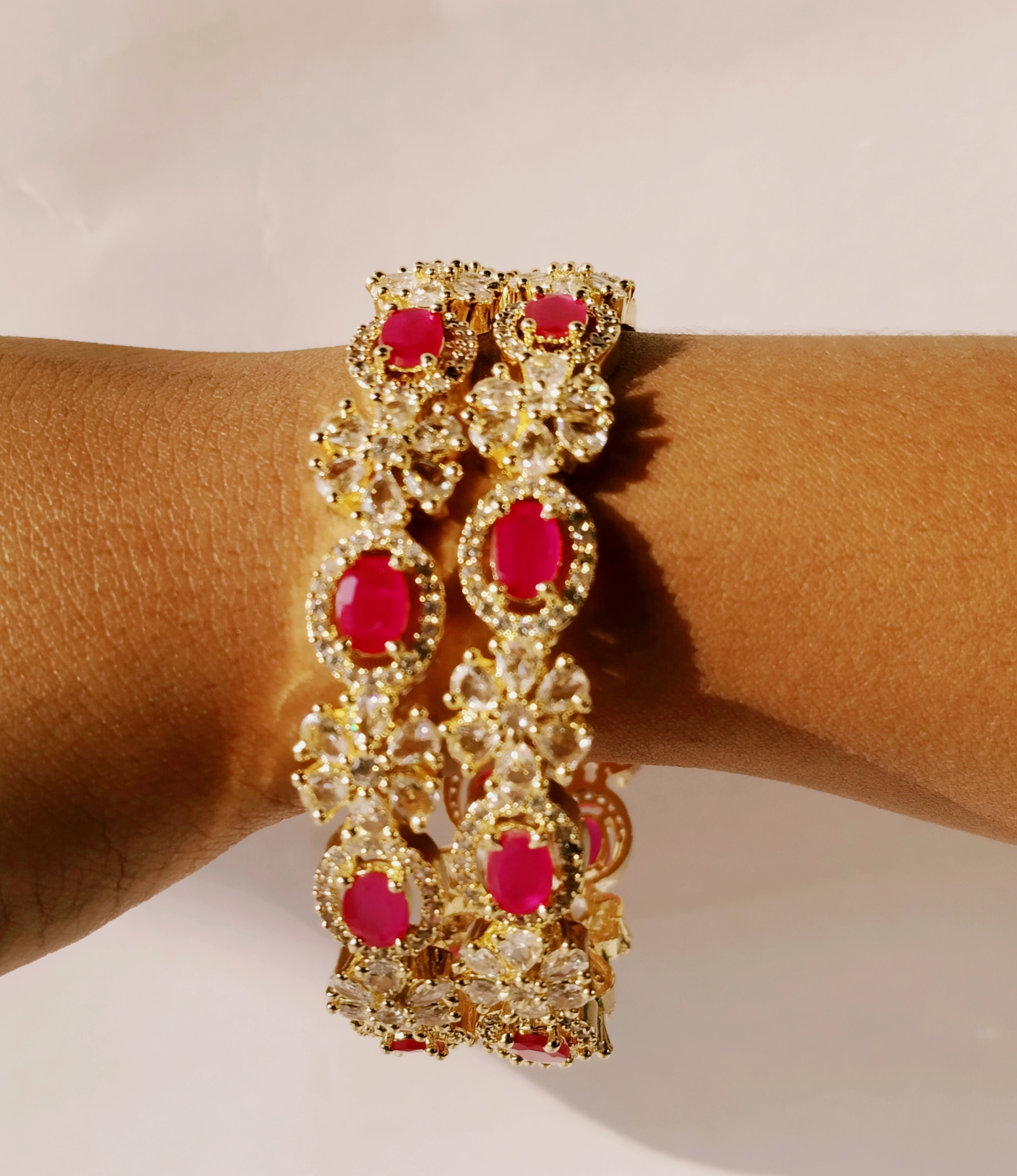 Original AD Bangels With Ruby Stone