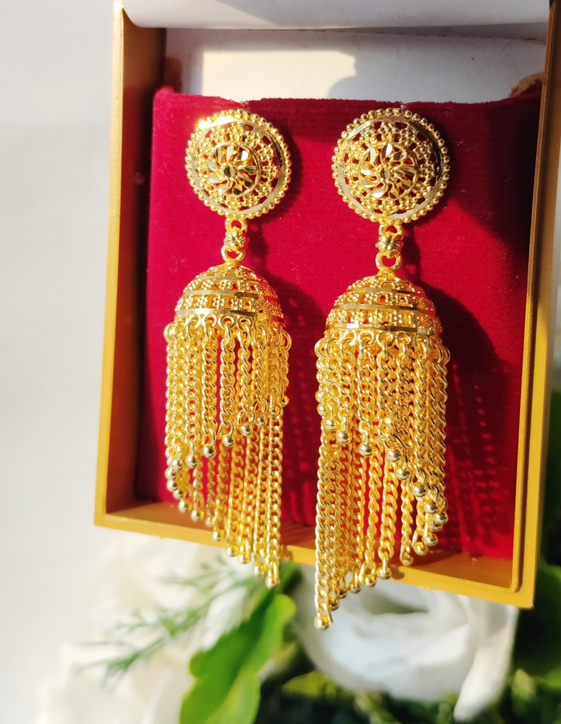 Microgold Plated Tassel Jhumka