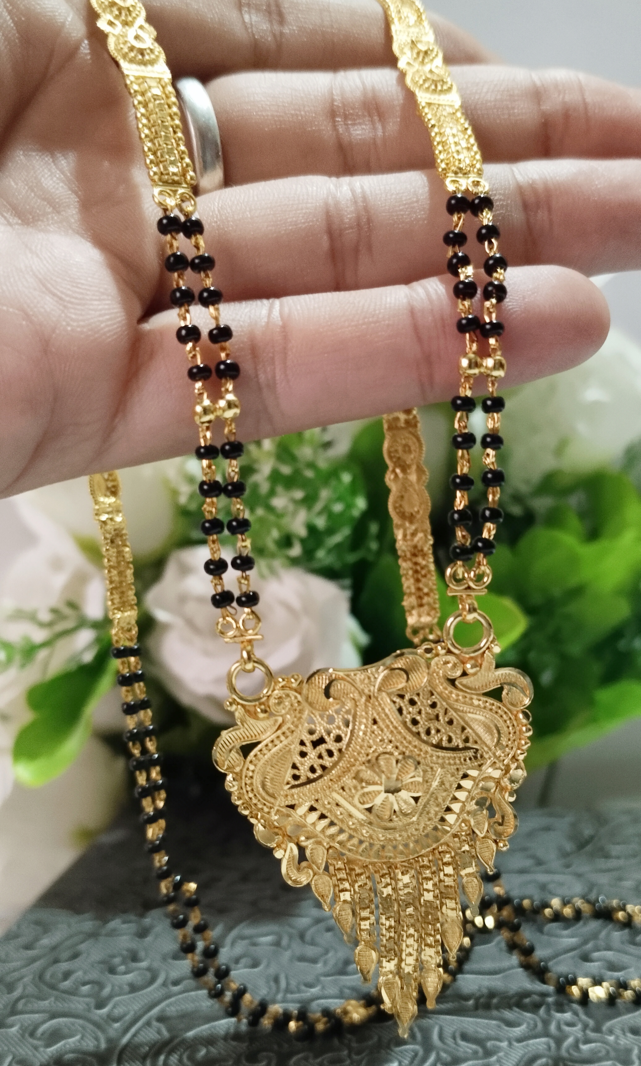 Microgold-Plated Long Mangalsutra