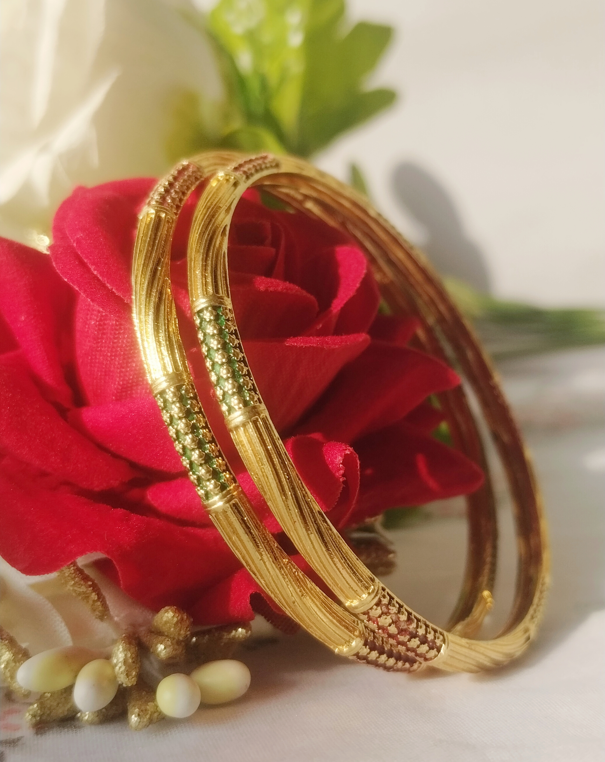 Elegant Gold Plated Bangels