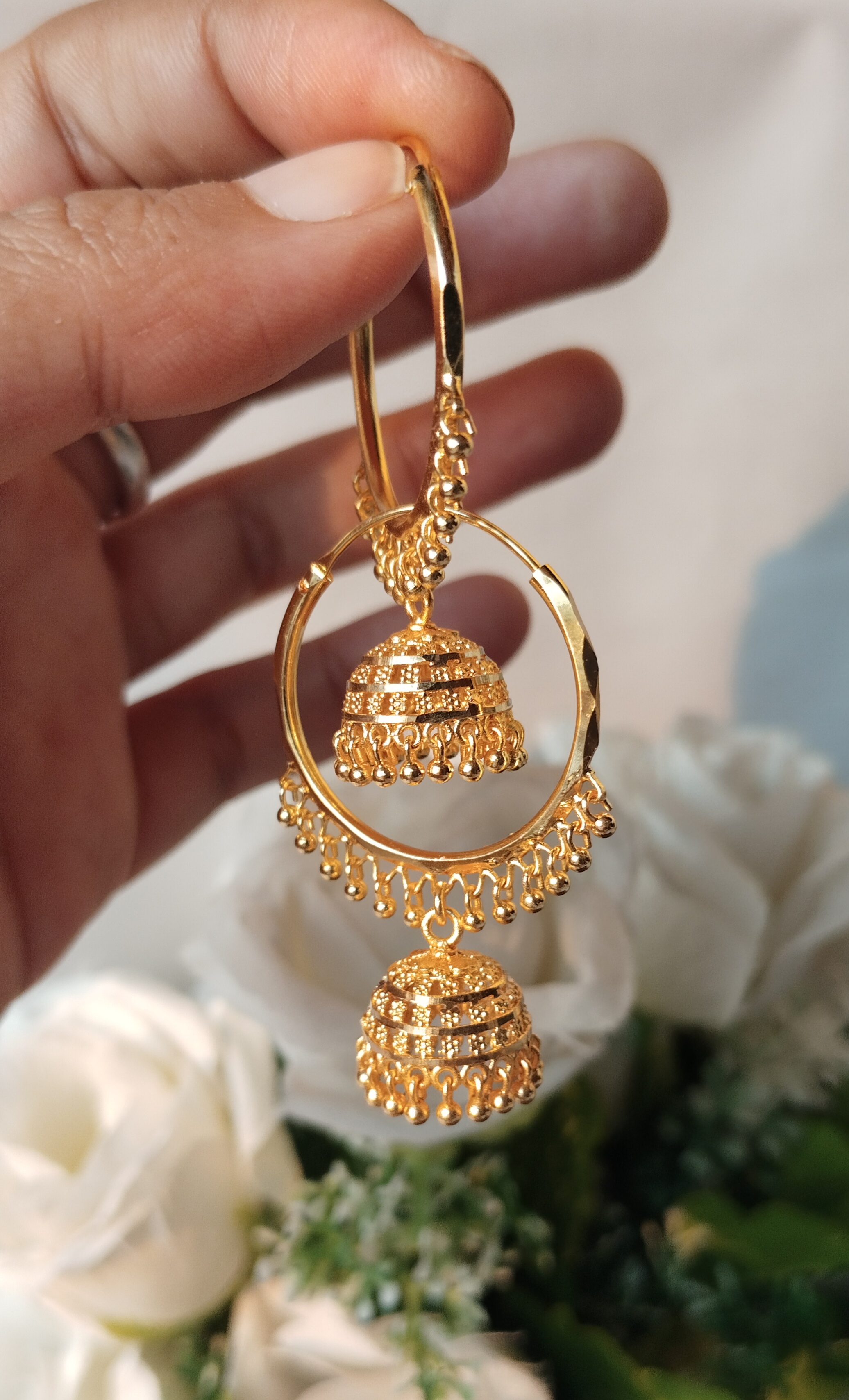 Traditional Microgold Plated Baali Jhumka
