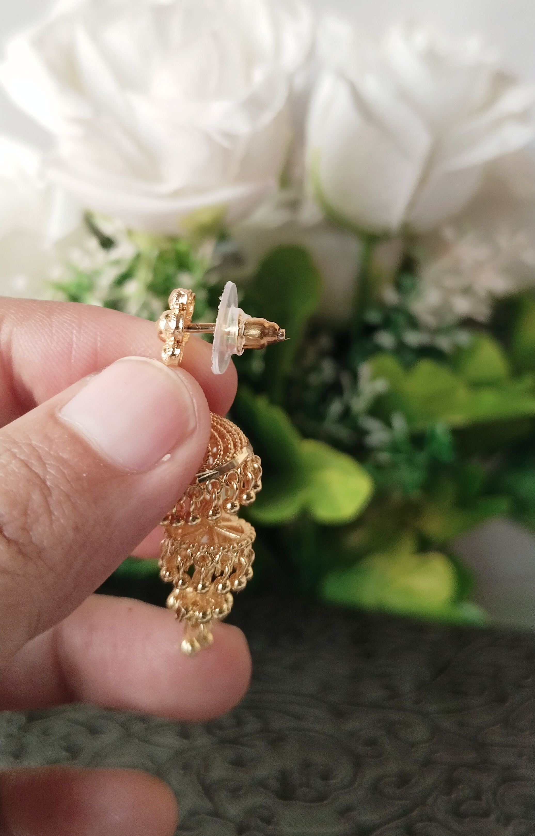 Traditional Microgold Plated 3 layer Jhumka