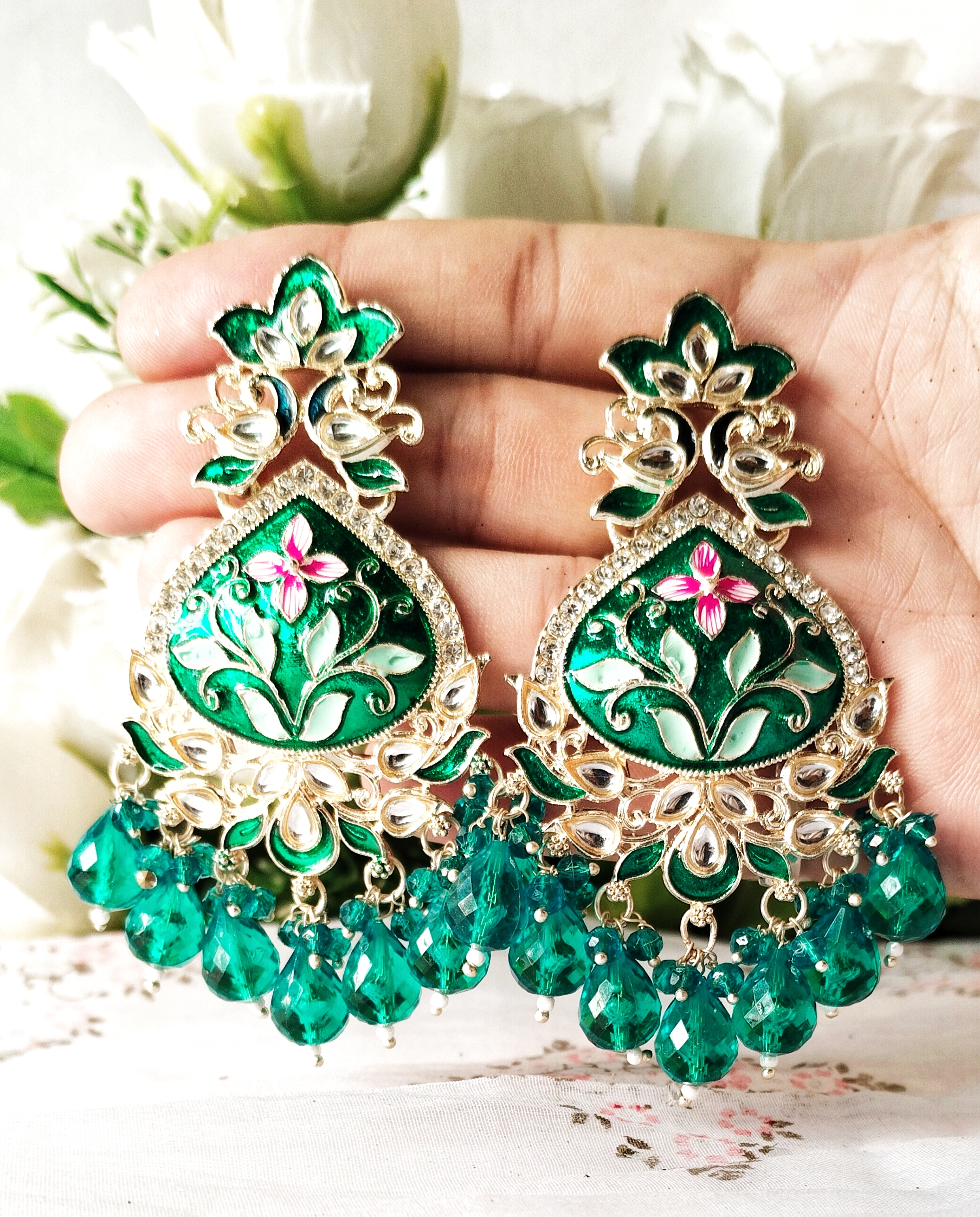Meenakari statement Earrings
